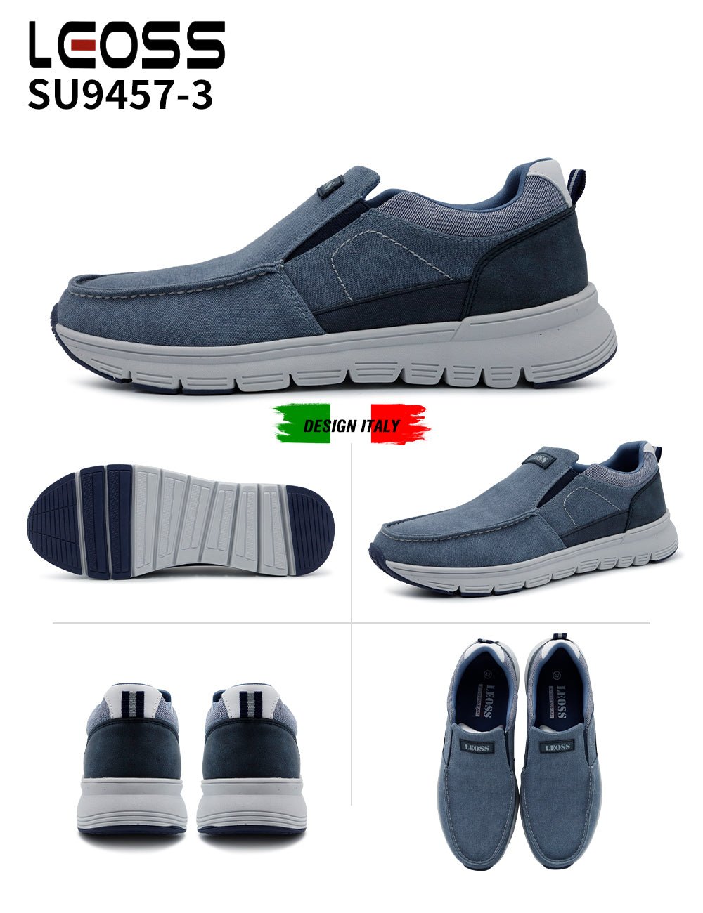 Sneakers Da Uomo Leoss SU9457 - 3 - Fornitura all'ingrosso di Sneakers Uomo da Jomix Shoes B2B