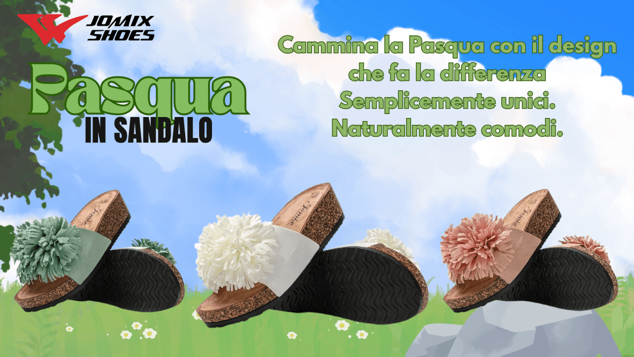 🌸 Sandali con Ponpon e Suola in Sughero: Il Dettaglio di Stile Perfetto per la Primavera 2025 🌞 - Jomix Shoes B2B
