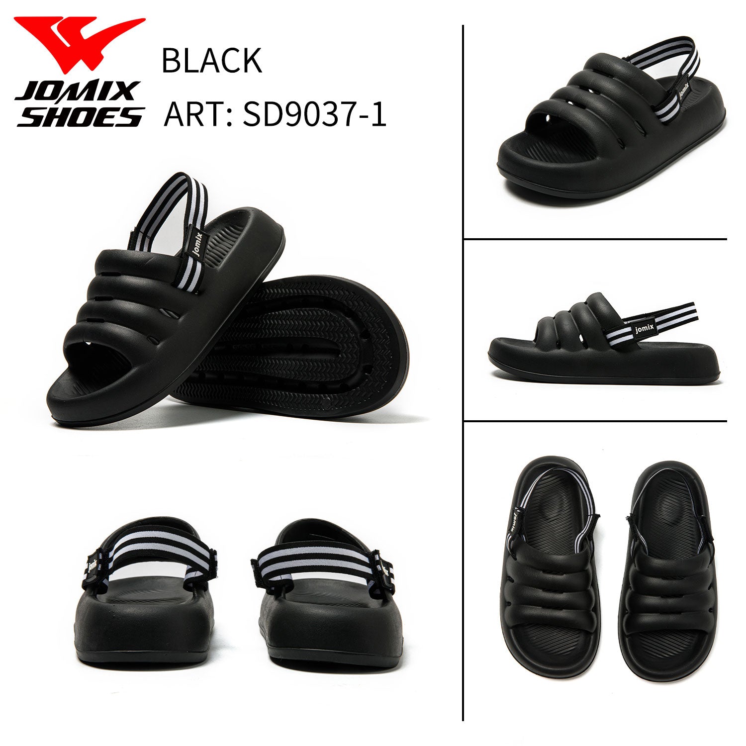 Ciabatte Da Donna Sd9037 - 1 BLACK - Fornitura all'ingrosso di Ciabatte Donna da Jomix Shoes B2B