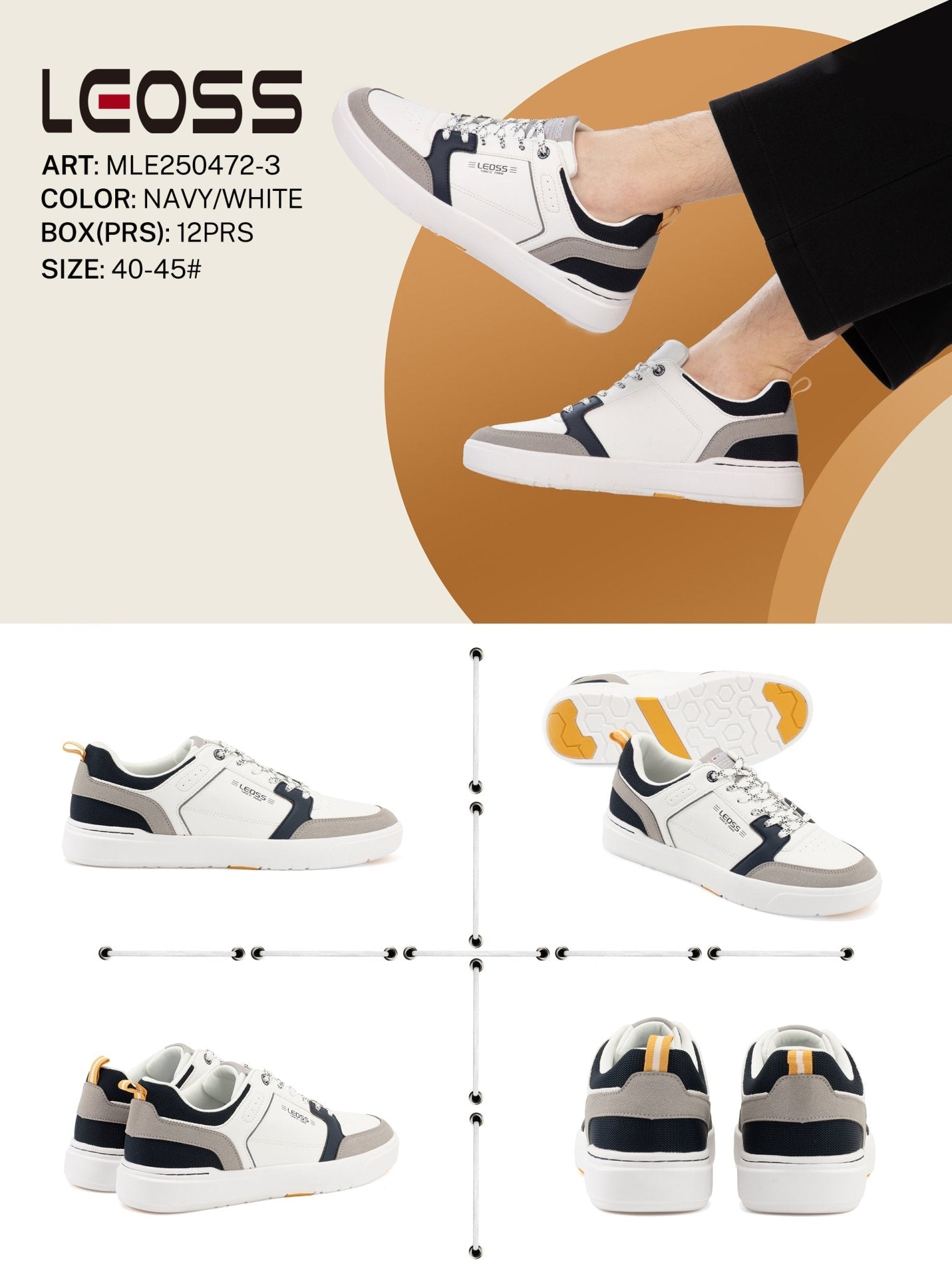 Casual Shoes Man Mle250472 - 3 - Fornitura all'ingrosso di Scarpe Uomo da Jomix Shoes B2B