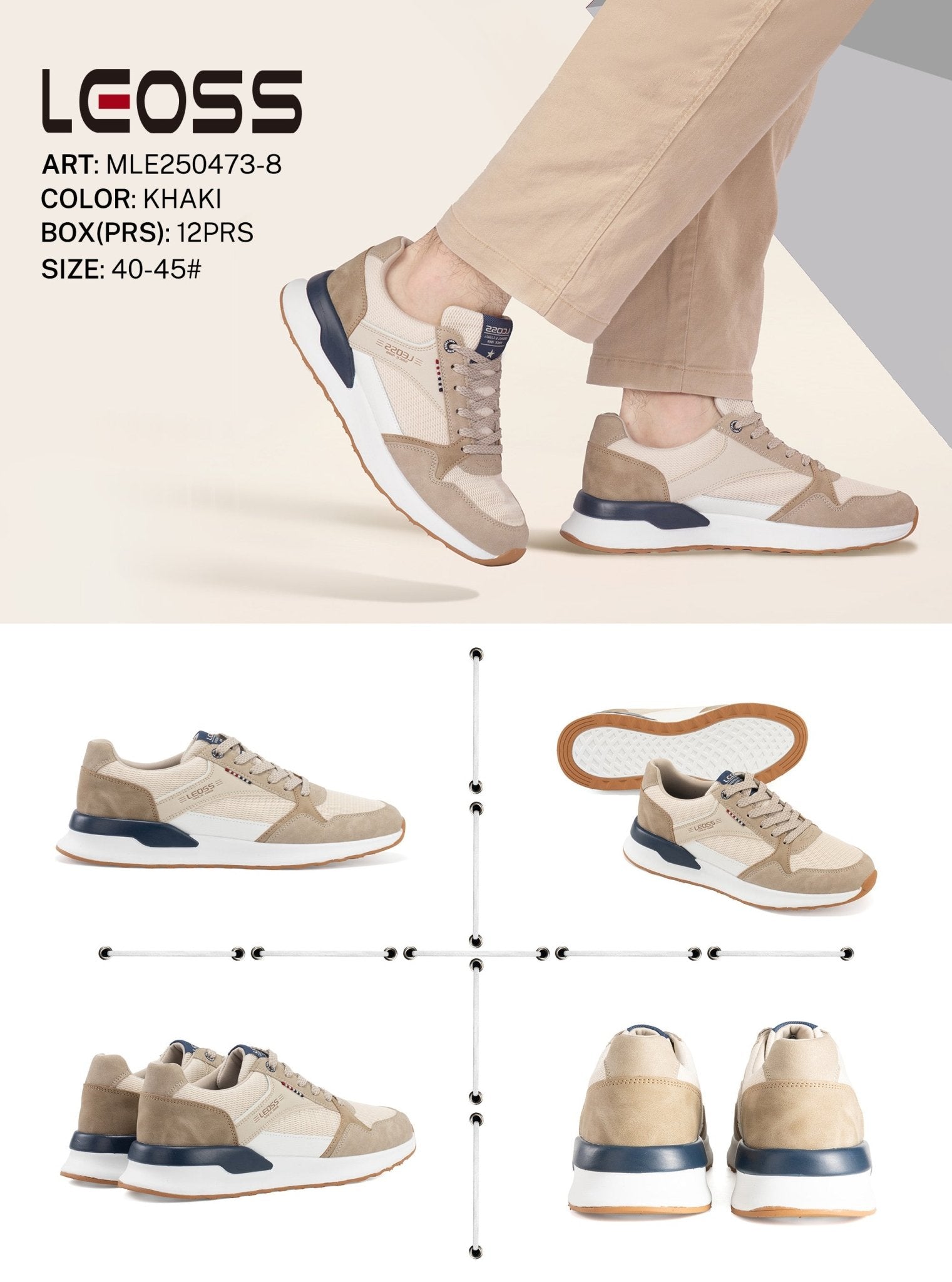 Casual Shoes Man Mle250473 - 8 - Fornitura all'ingrosso di Scarpe Uomo da Jomix Shoes B2B
