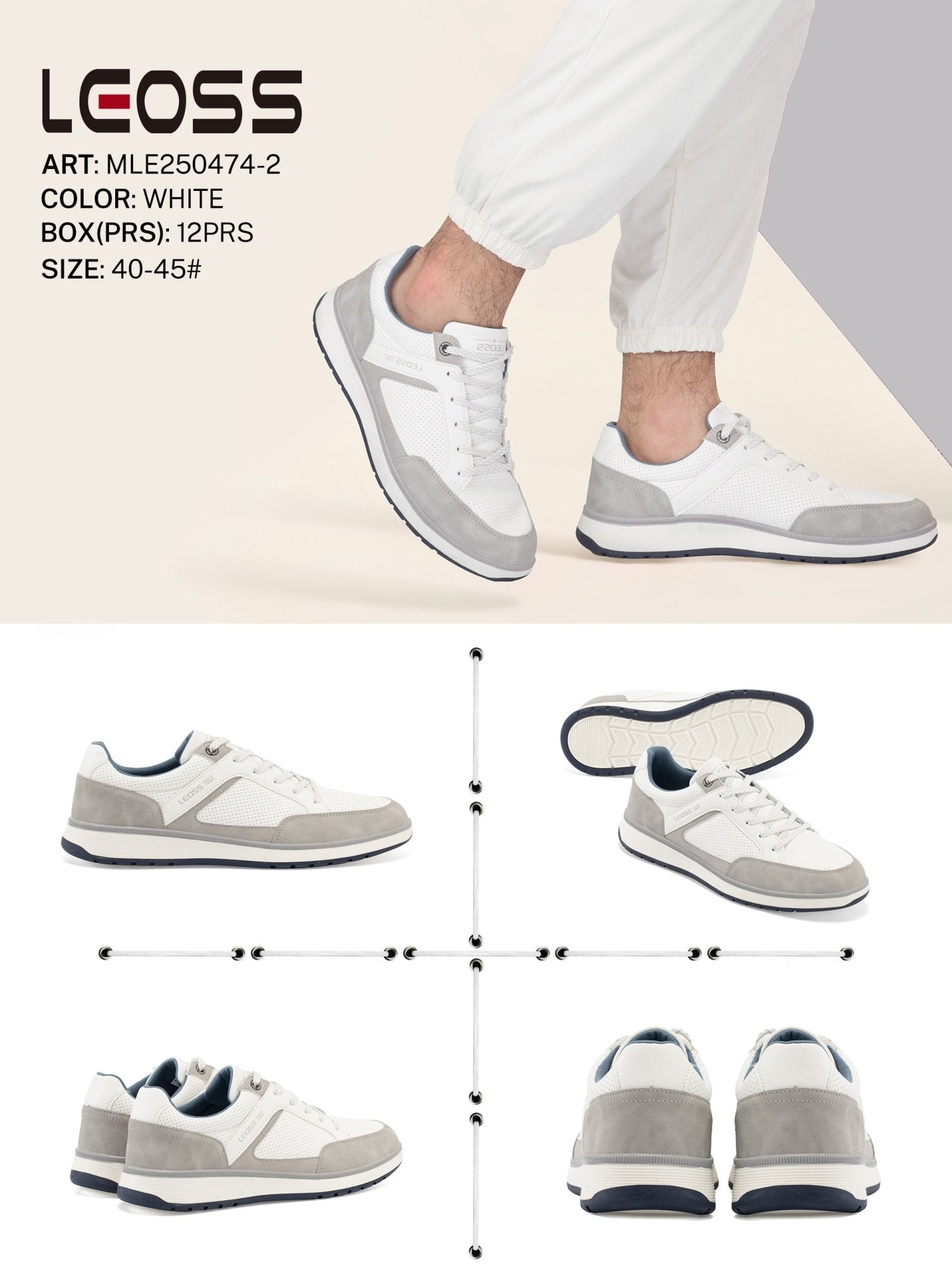 Casual Shoes Man Mle250474 - 2 - Fornitura all'ingrosso di Sneakers uomo da Jomix Shoes B2B