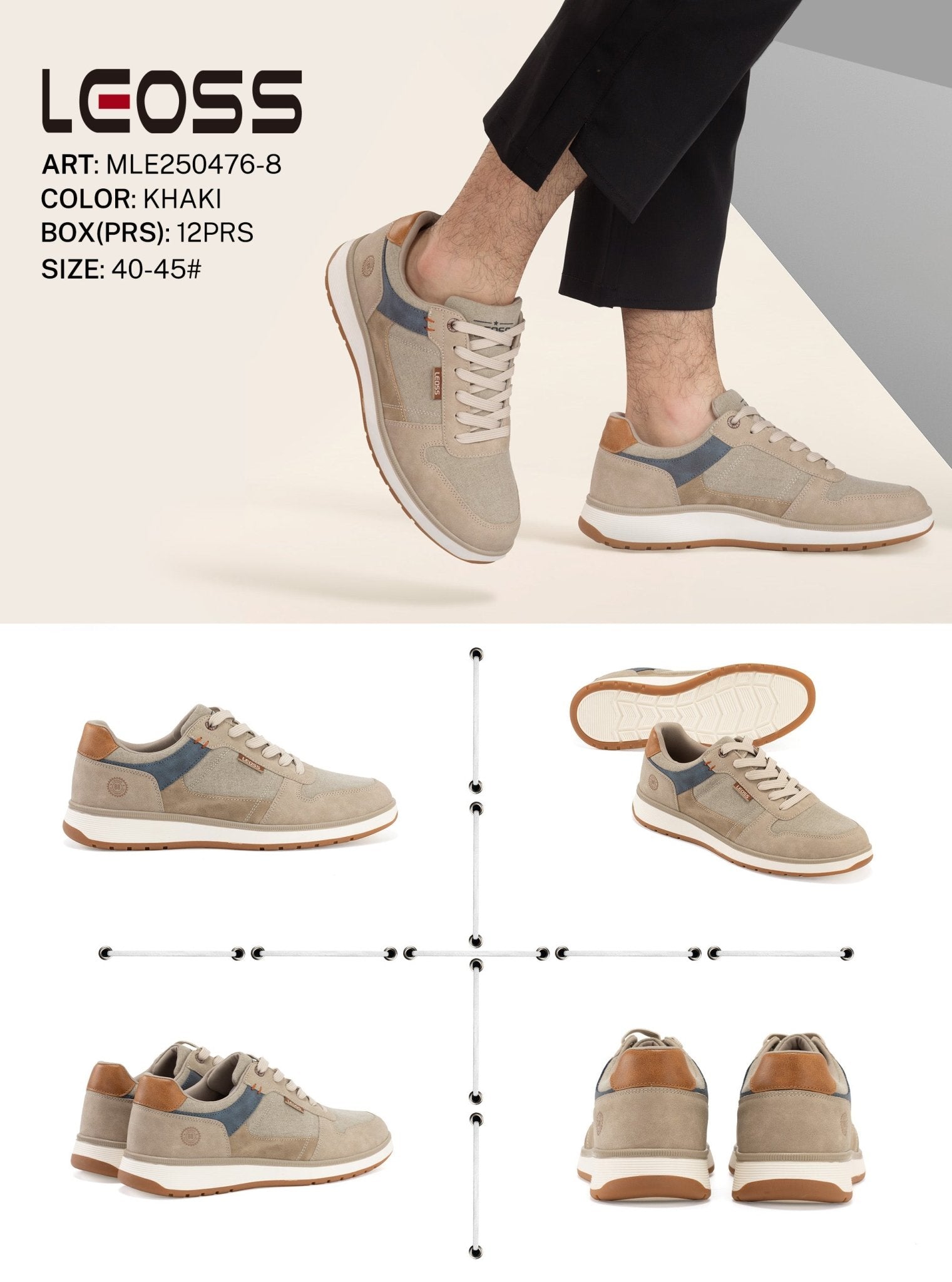 Casual Shoes Man Mle250476 - 8 - Fornitura all'ingrosso di Sneakers uomo da Jomix Shoes B2B