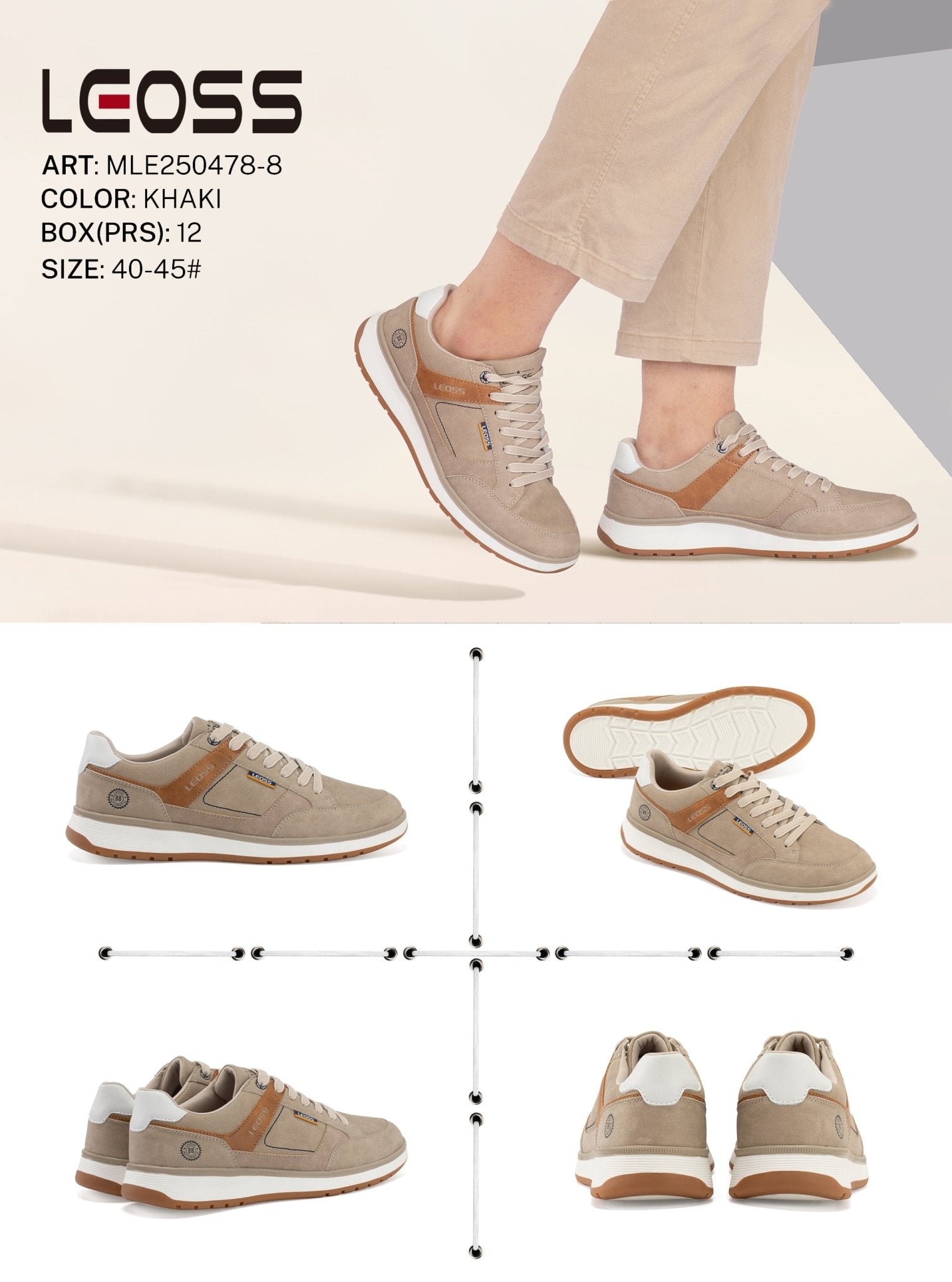 Casual Shoes Man Mle250478 - 8 - Fornitura all'ingrosso di Sneakers uomo da Jomix Shoes B2B