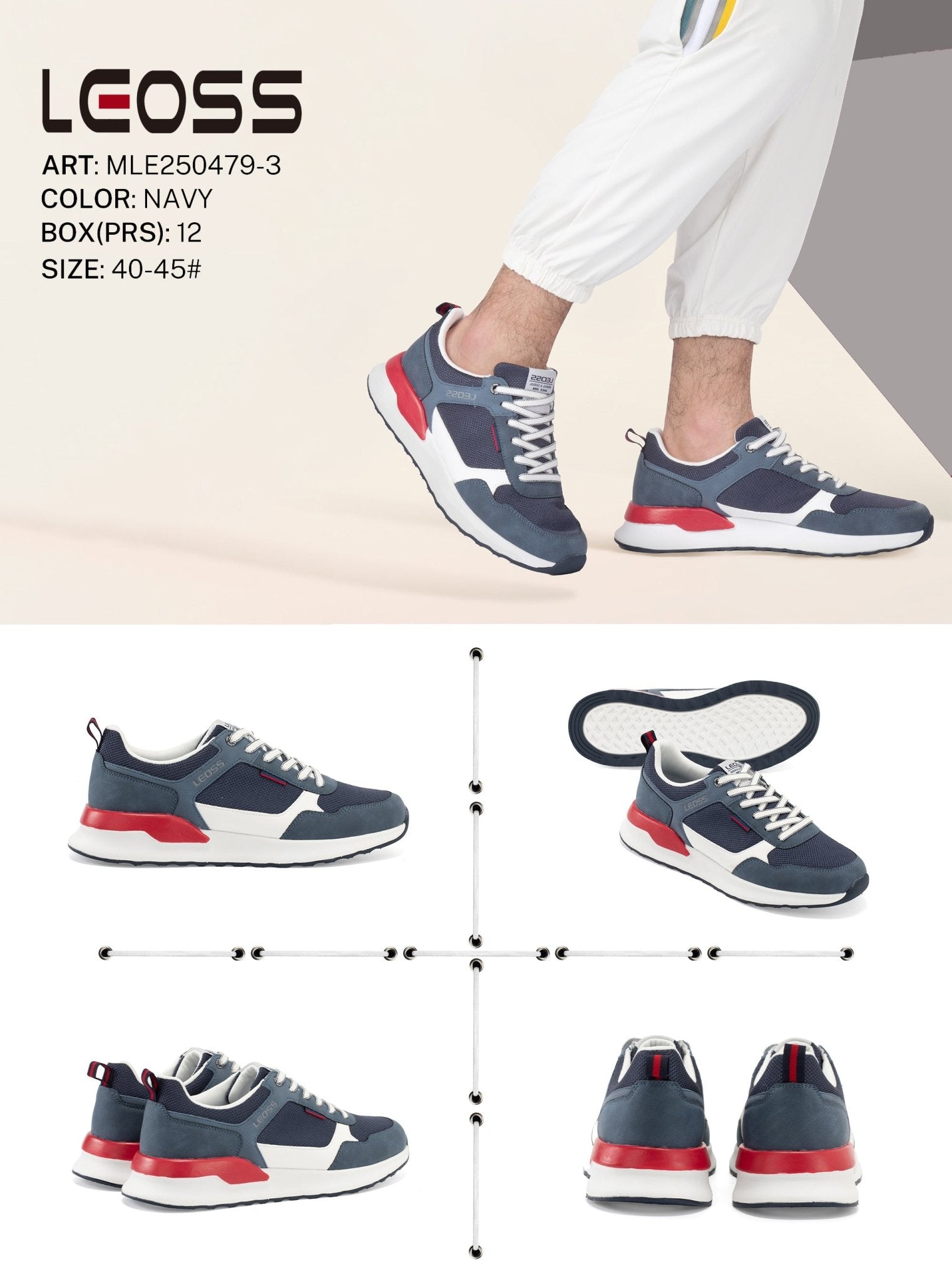 Casual Shoes Man Mle250479 - 3 - Fornitura all'ingrosso di Scarpe Uomo da Jomix Shoes B2B