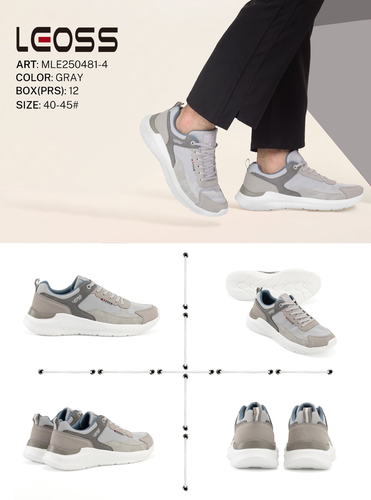 Casual Shoes Man Mle250481 - 4 - Fornitura all'ingrosso di Scarpe Uomo da Jomix Shoes B2B