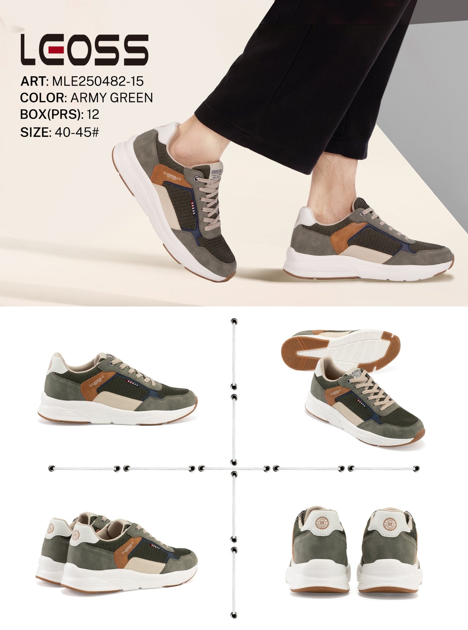 Casual Shoes Man Mle250482 - 15 - Fornitura all'ingrosso di Sneakers uomo da Jomix Shoes B2B