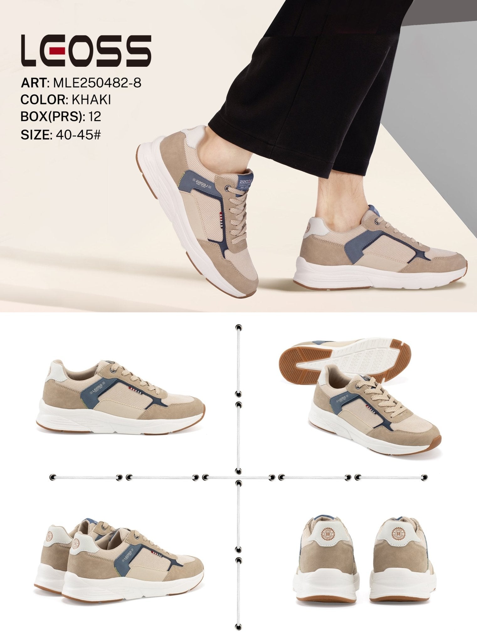 Casual Shoes Man Mle250482 - 8 - Fornitura all'ingrosso di Sneakers uomo da Jomix Shoes B2B