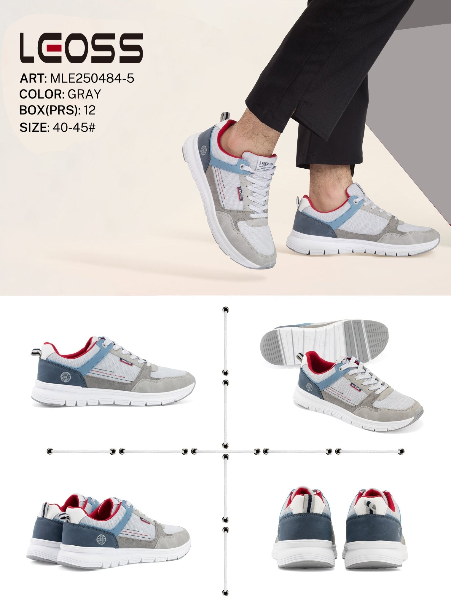 Casual Shoes Man Mle250484 - 5 - Fornitura all'ingrosso di Scarpe Uomo da Jomix Shoes B2B