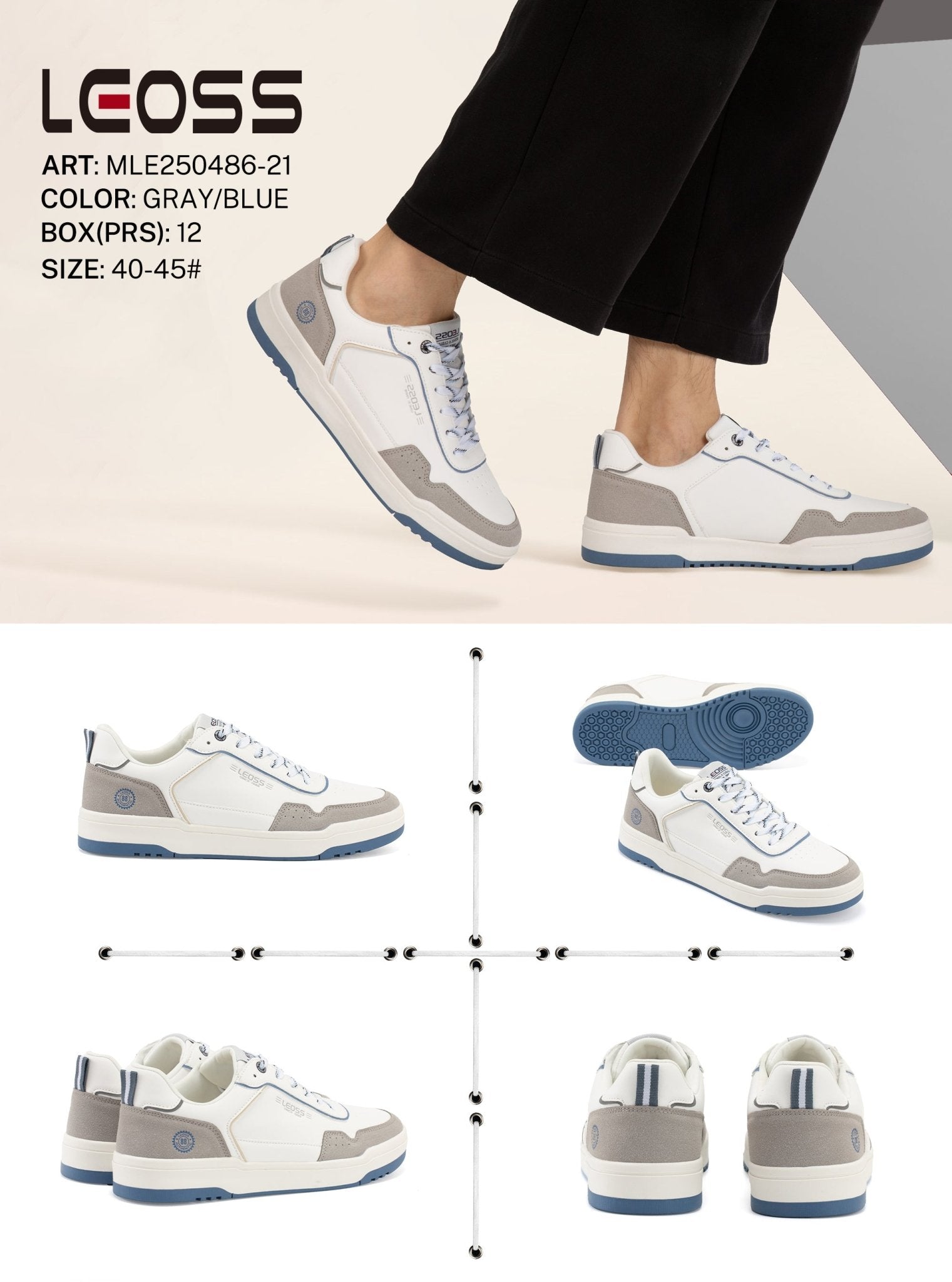 Casual Shoes Man Mle250486 - 21 - Fornitura all'ingrosso di Scarpe Uomo da Jomix Shoes B2B