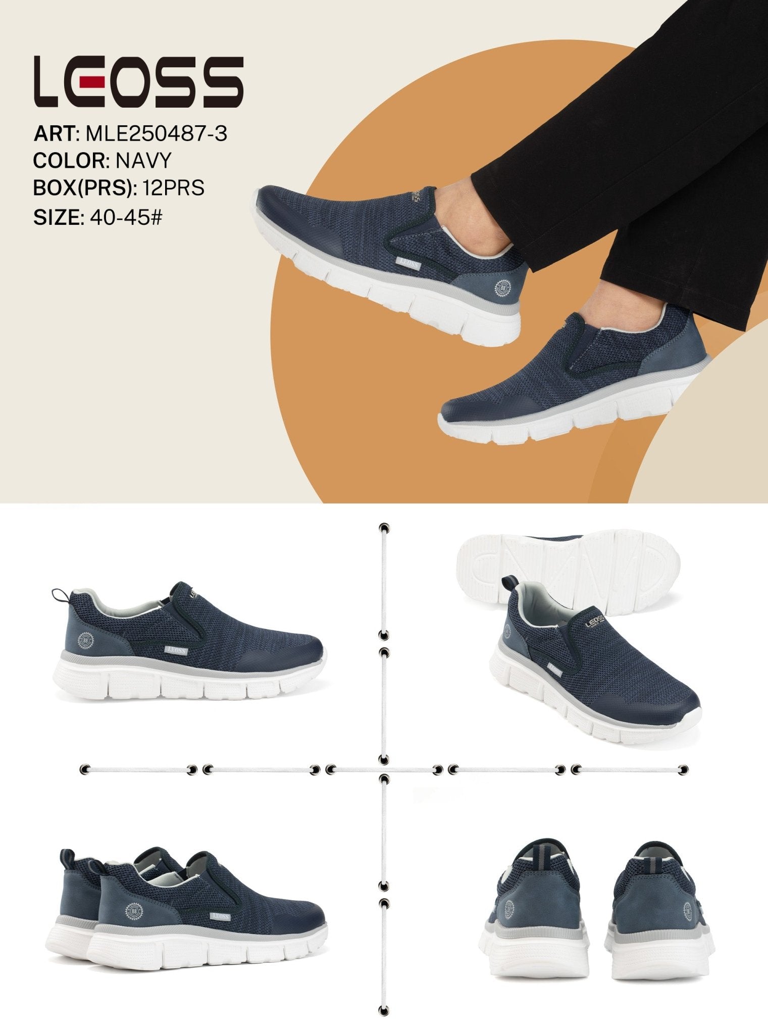 Casual Shoes Man Mle250487 - 3 - Fornitura all'ingrosso di Scarpe Uomo da Jomix Shoes B2B