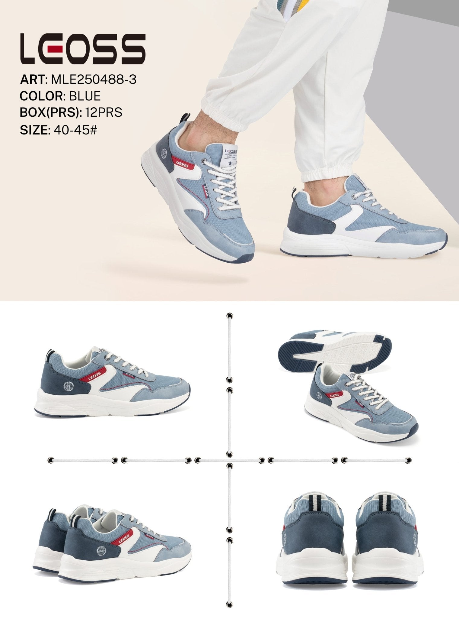 Casual Shoes Man Mle250488 - 3 - Fornitura all'ingrosso di Sneakers uomo da Jomix Shoes B2B