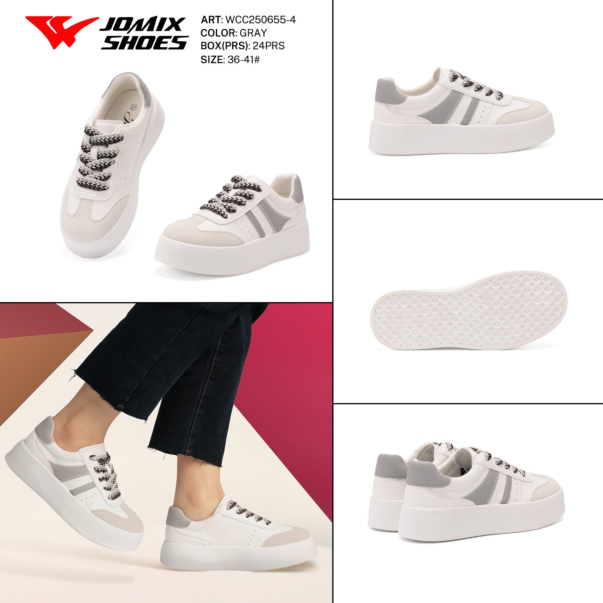 Casual Shoes Woman Wcc250655 - 4 - Fornitura all&#39;ingrosso di Sneakers Donna da Jomix Shoes B2B