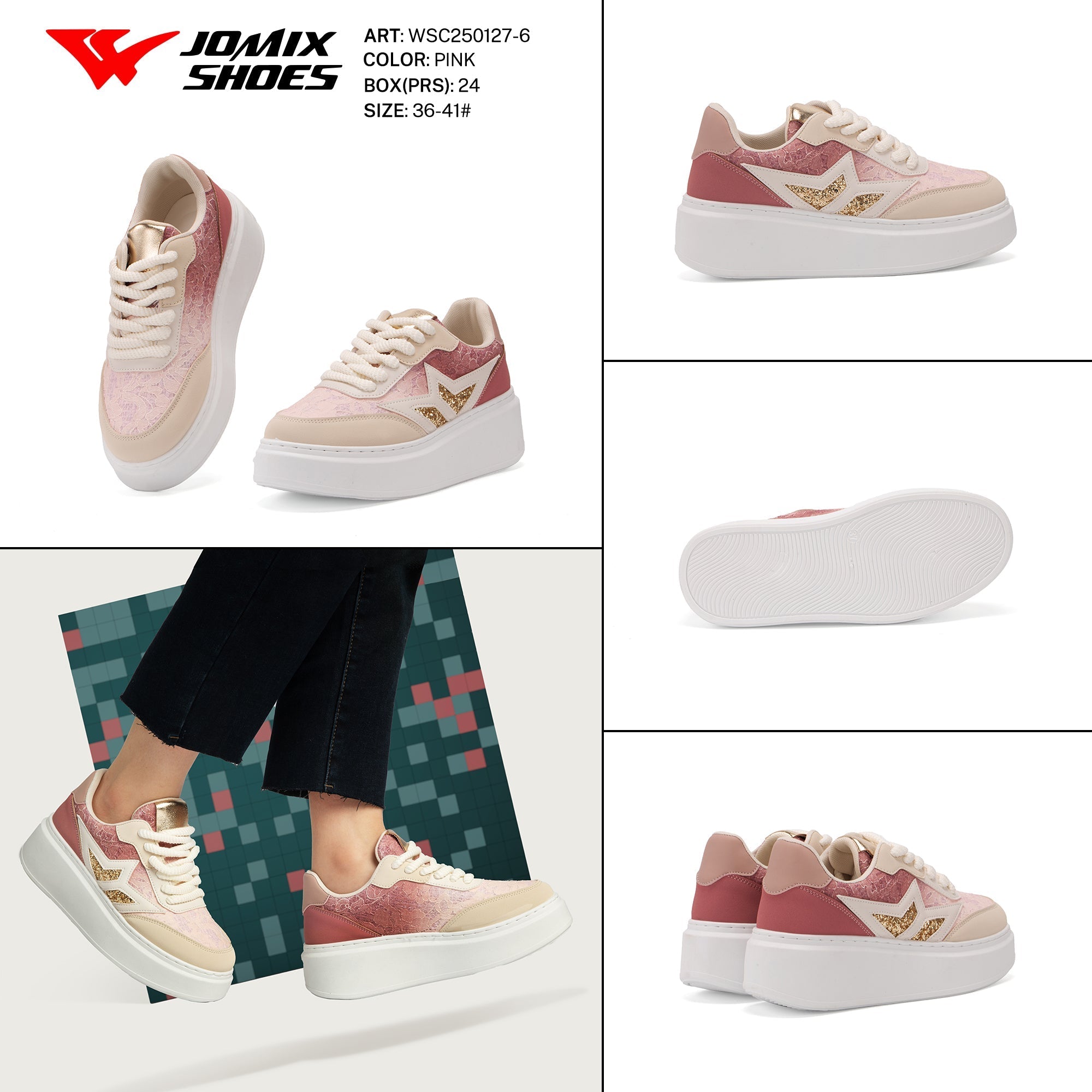 Casual Shoes Woman Wsc250127 - 6 - Fornitura all'ingrosso di Sneakers Donna da Jomix Shoes B2B