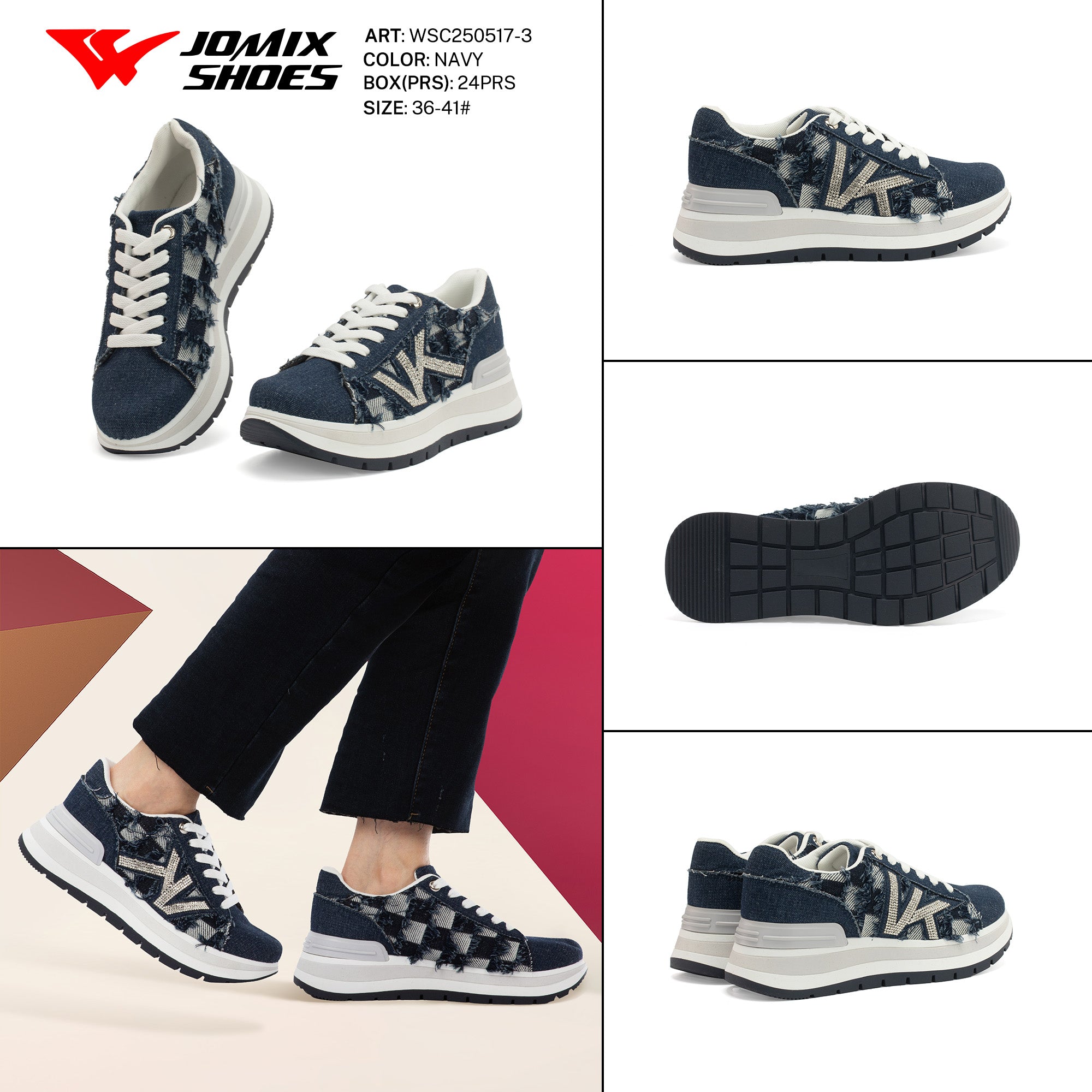 Casual Shoes Woman Wsc250517 - 3 - Fornitura all'ingrosso di Scarpe Donna da Jomix Shoes B2B