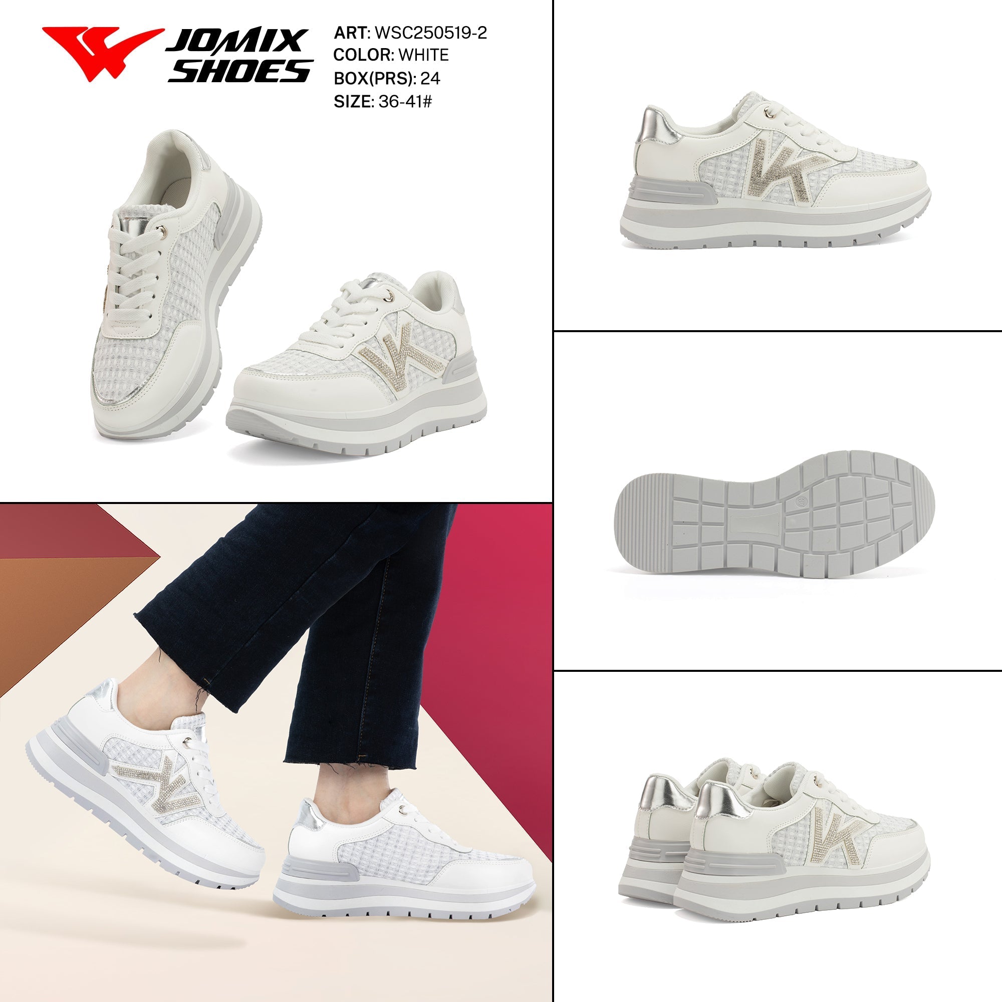 Casual Shoes Woman Wsc250519 - 2 - Fornitura all'ingrosso di Sneakers Donna da Jomix Shoes B2B