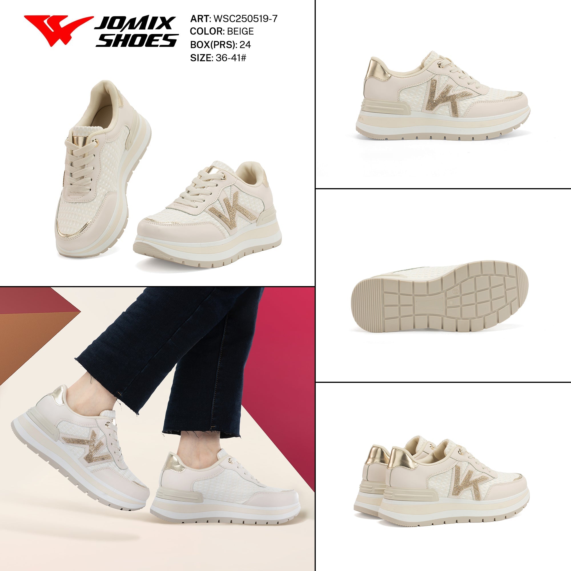Casual Shoes Woman Wsc250519 - 7 - Fornitura all'ingrosso di Sneakers Donna da Jomix Shoes B2B