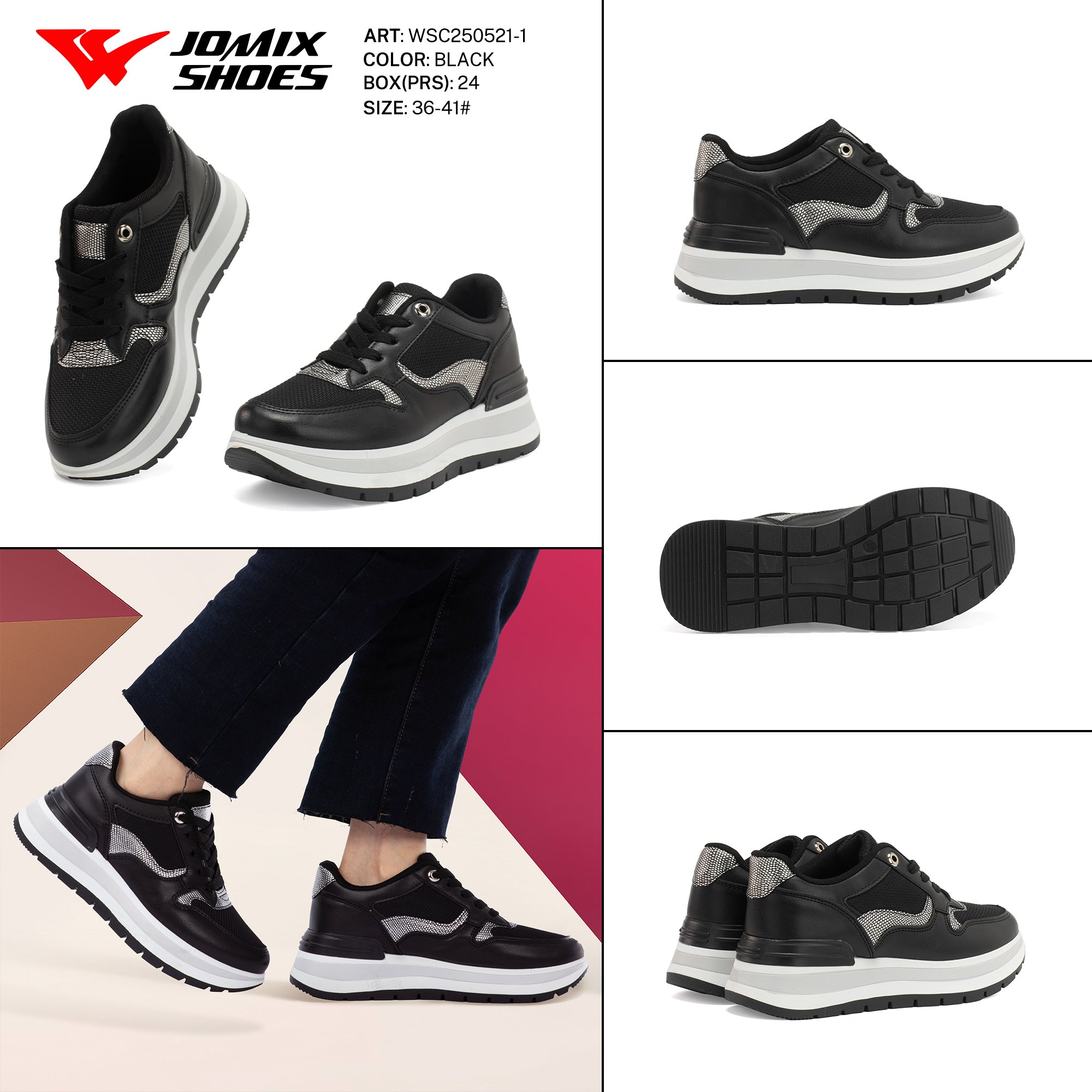 Casual Shoes Woman Wsc250521 - 1 - Fornitura all'ingrosso di Scarpe Donna da Jomix Shoes B2B
