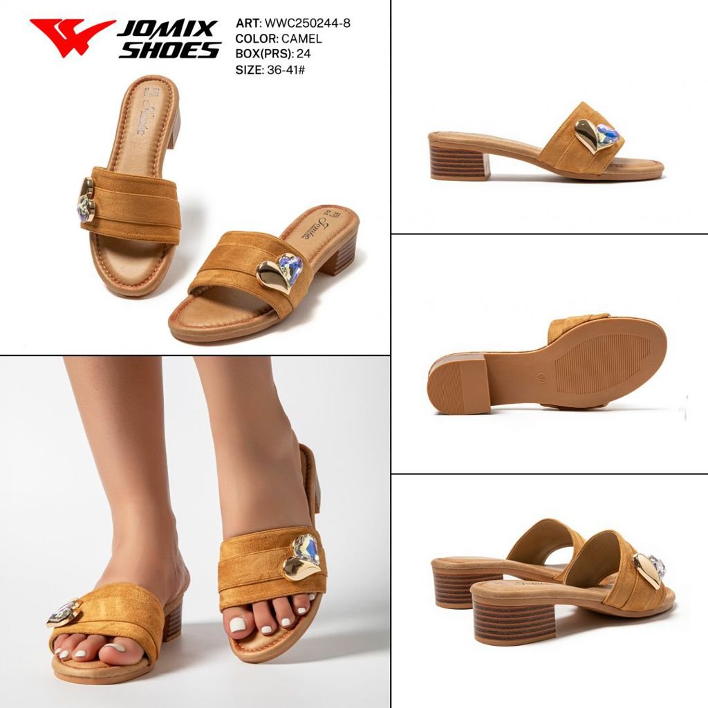 Ciabatte con tacco alto WWC250244 - 8 - Fornitura all'ingrosso di Ciabatte Donna da Jomix Shoes B2B
