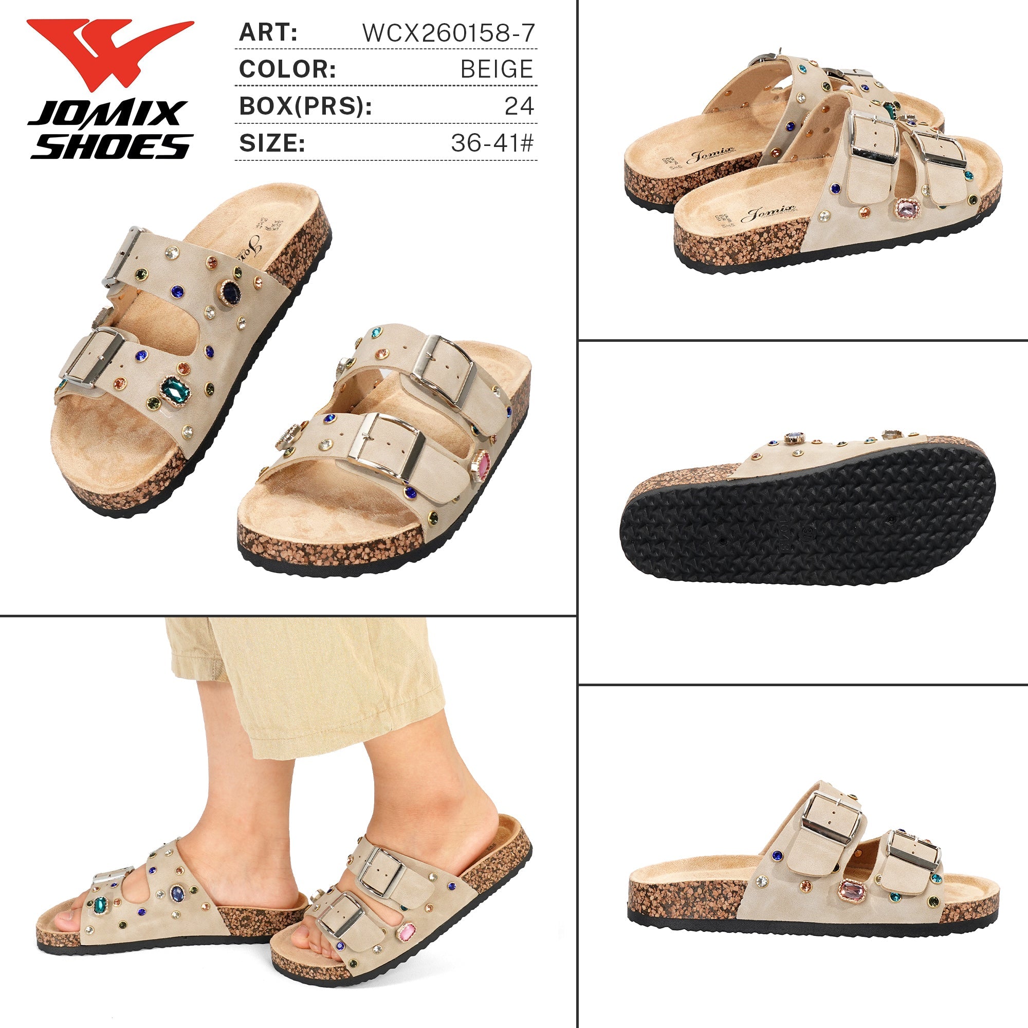 Ciabatte da Donna WCX260158 - 7 - Fornitura all'ingrosso di Ciabatte Donna da Jomix Shoes B2B