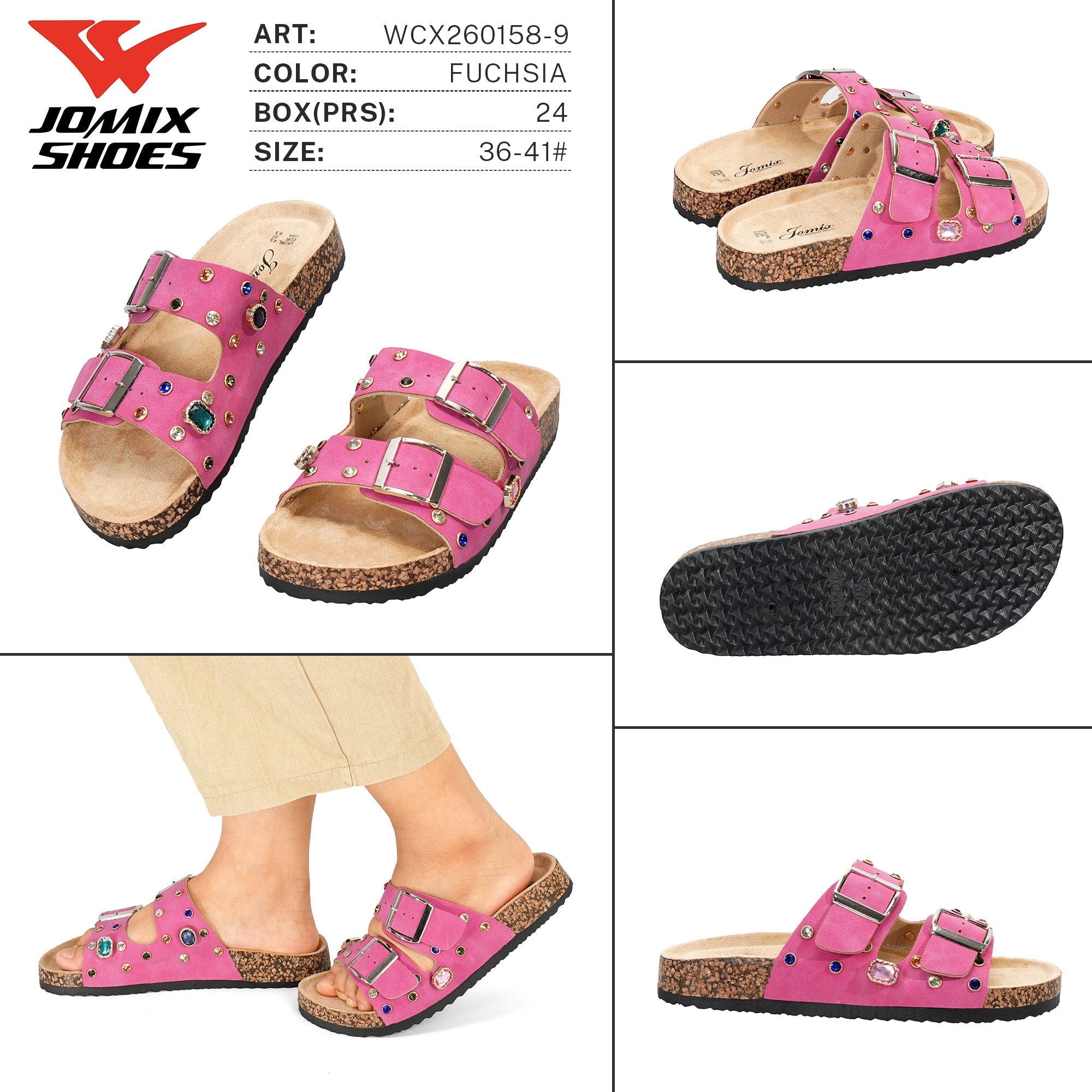 Ciabatte da Donna WCX260158 - 9 - Fornitura all'ingrosso di Ciabatte Donna da Jomix Shoes B2B