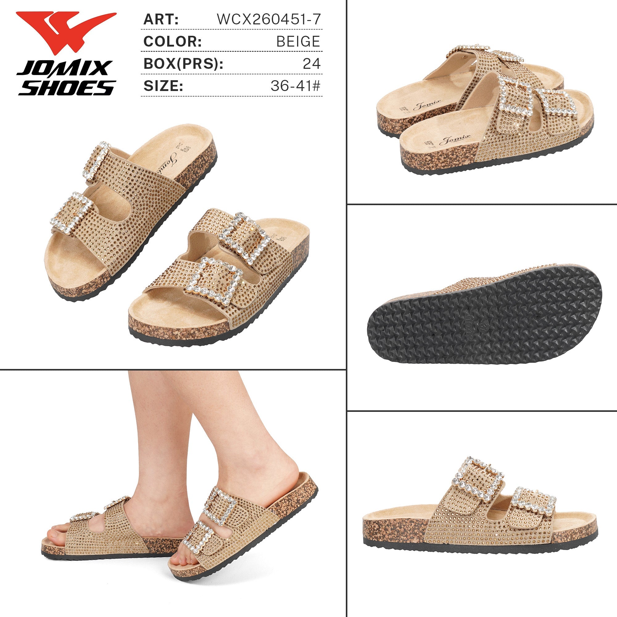 Ciabatte da Donna WCX260451 - 7 - Fornitura all'ingrosso di Ciabatte Donna da Jomix Shoes B2B