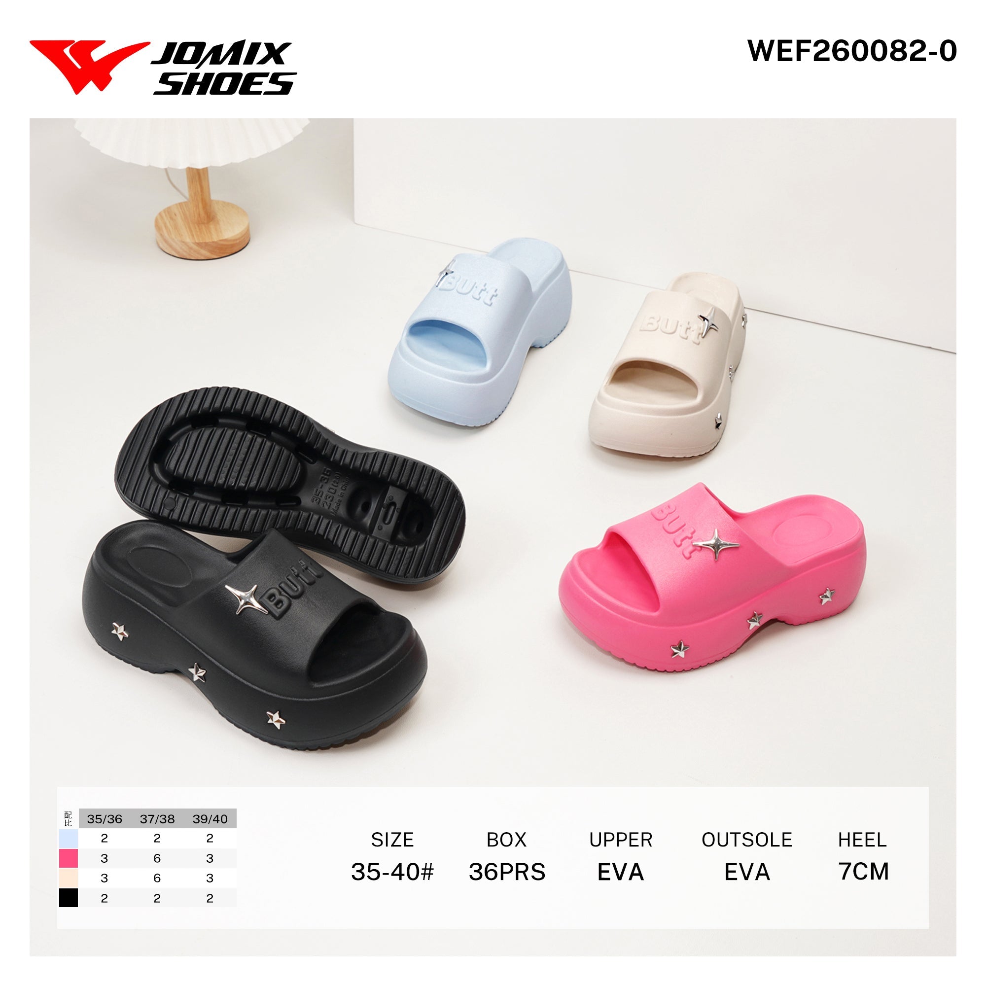 Ciabatte da Donna WEF260082 - 0 - Fornitura all'ingrosso di Ciabatte Donna da Jomix Shoes B2B