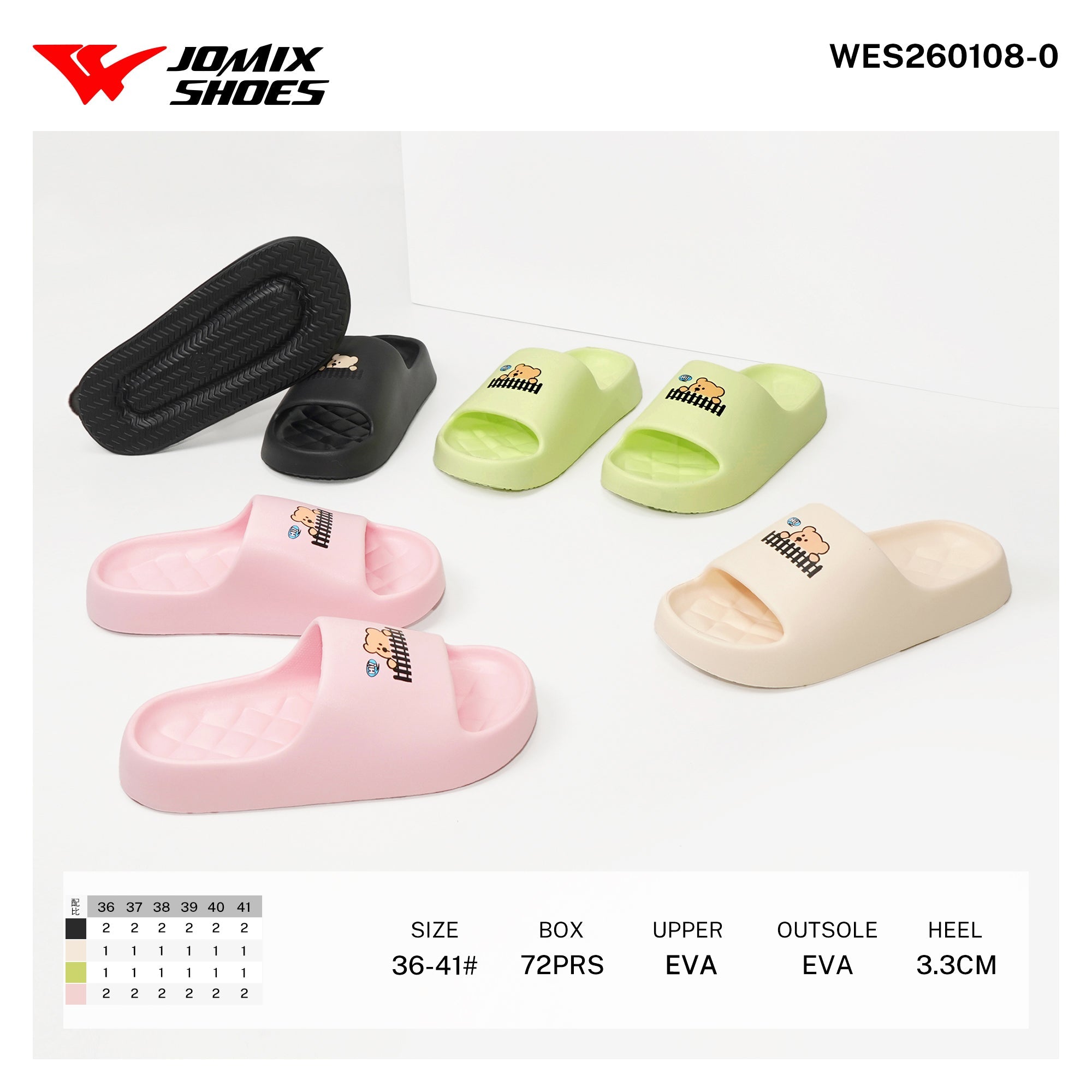 Ciabatte da Donna WES260108 - 0 - Fornitura all'ingrosso di Ciabatte Donna da Jomix Shoes B2B