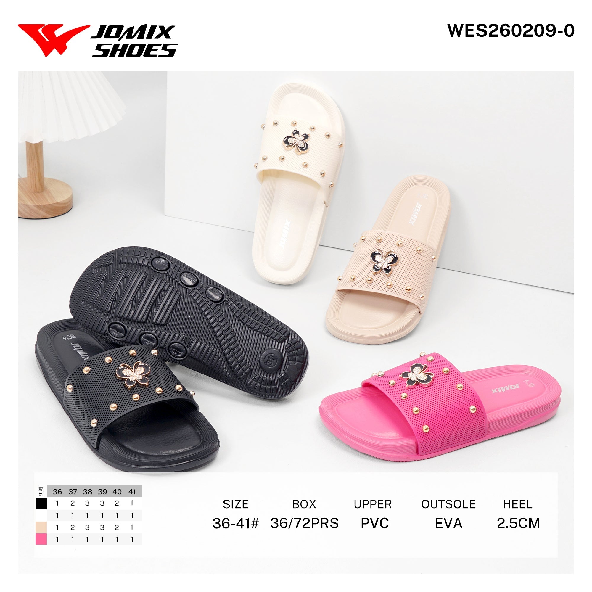 Ciabatte da Donna WES260209 - 0 - Fornitura all'ingrosso di Ciabatte Donna da Jomix Shoes B2B