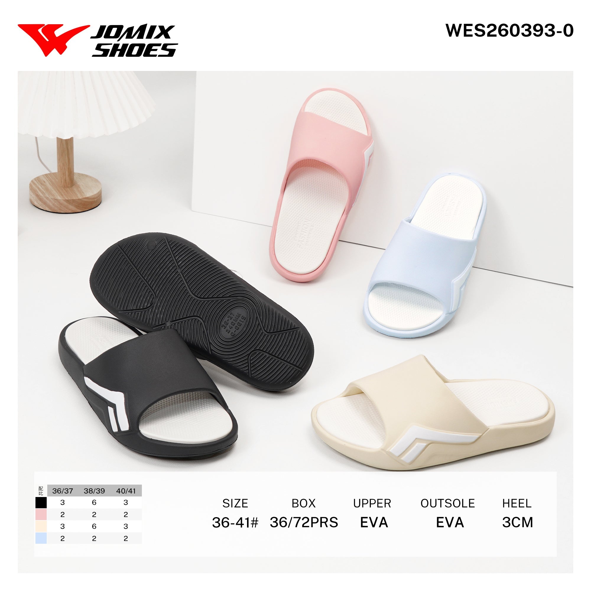 Ciabatte da Donna WES260393 - 0 - Fornitura all'ingrosso di Ciabatte Donna da Jomix Shoes B2B