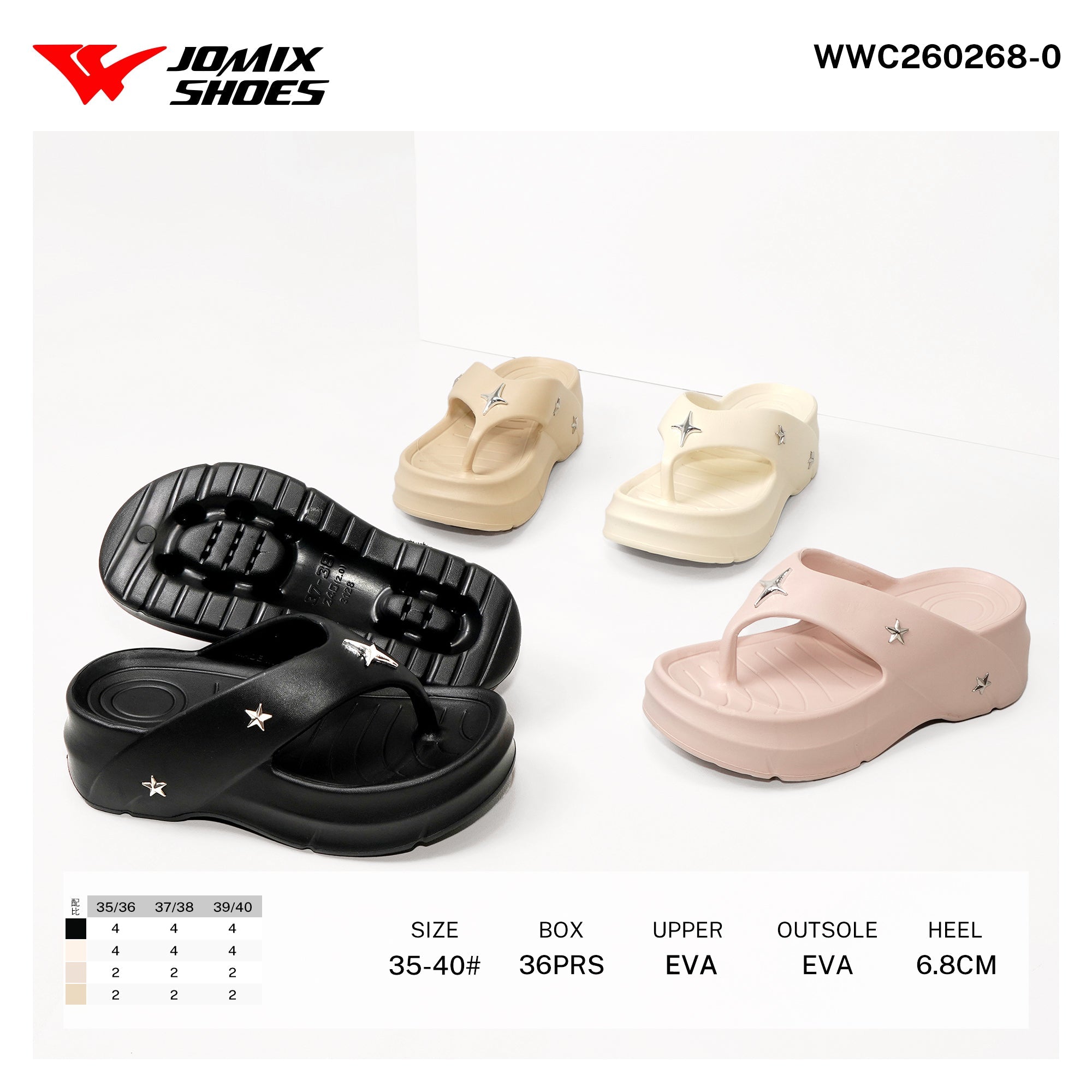 Ciabatte da Donna WWC260268 - 0 - Fornitura all'ingrosso di Ciabatte Donna da Jomix Shoes B2B