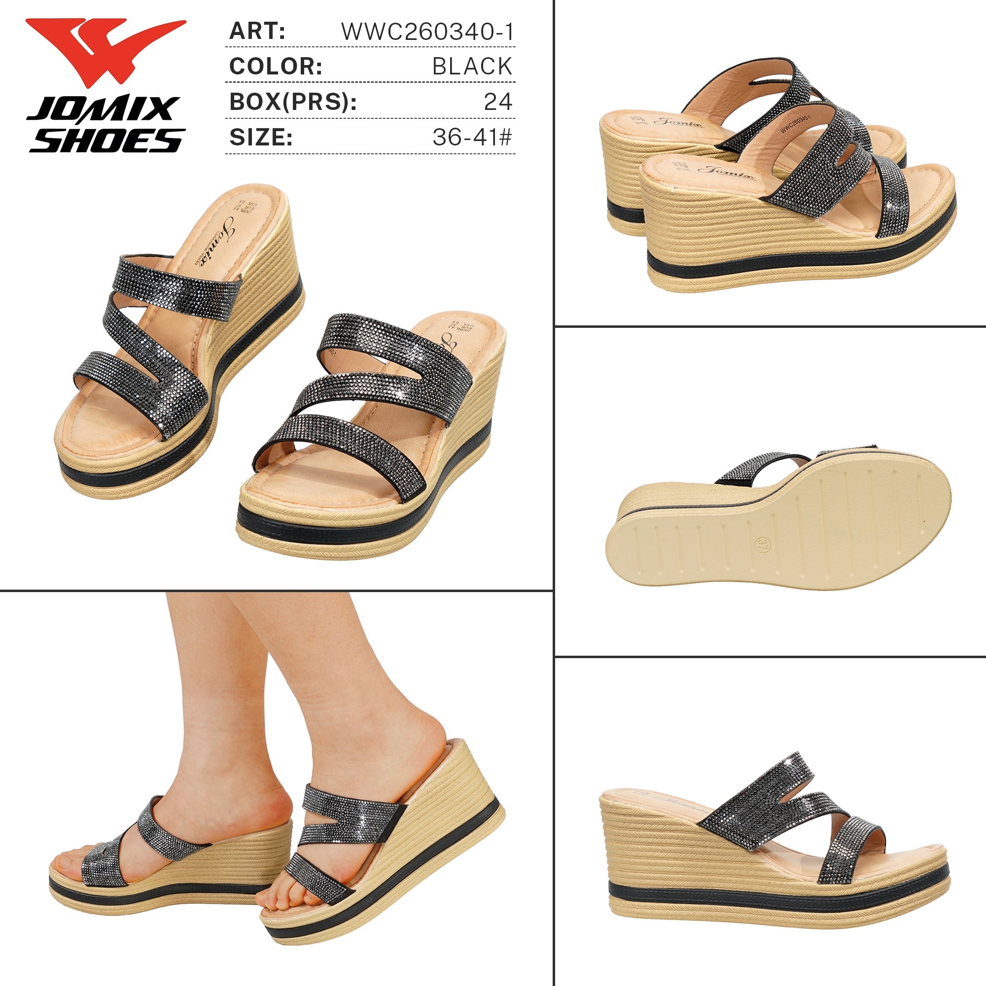 Ciabatte da Donna WWC260340-1 - Fornitura all'ingrosso di Ciabatte Donna da Jomix Shoes B2B