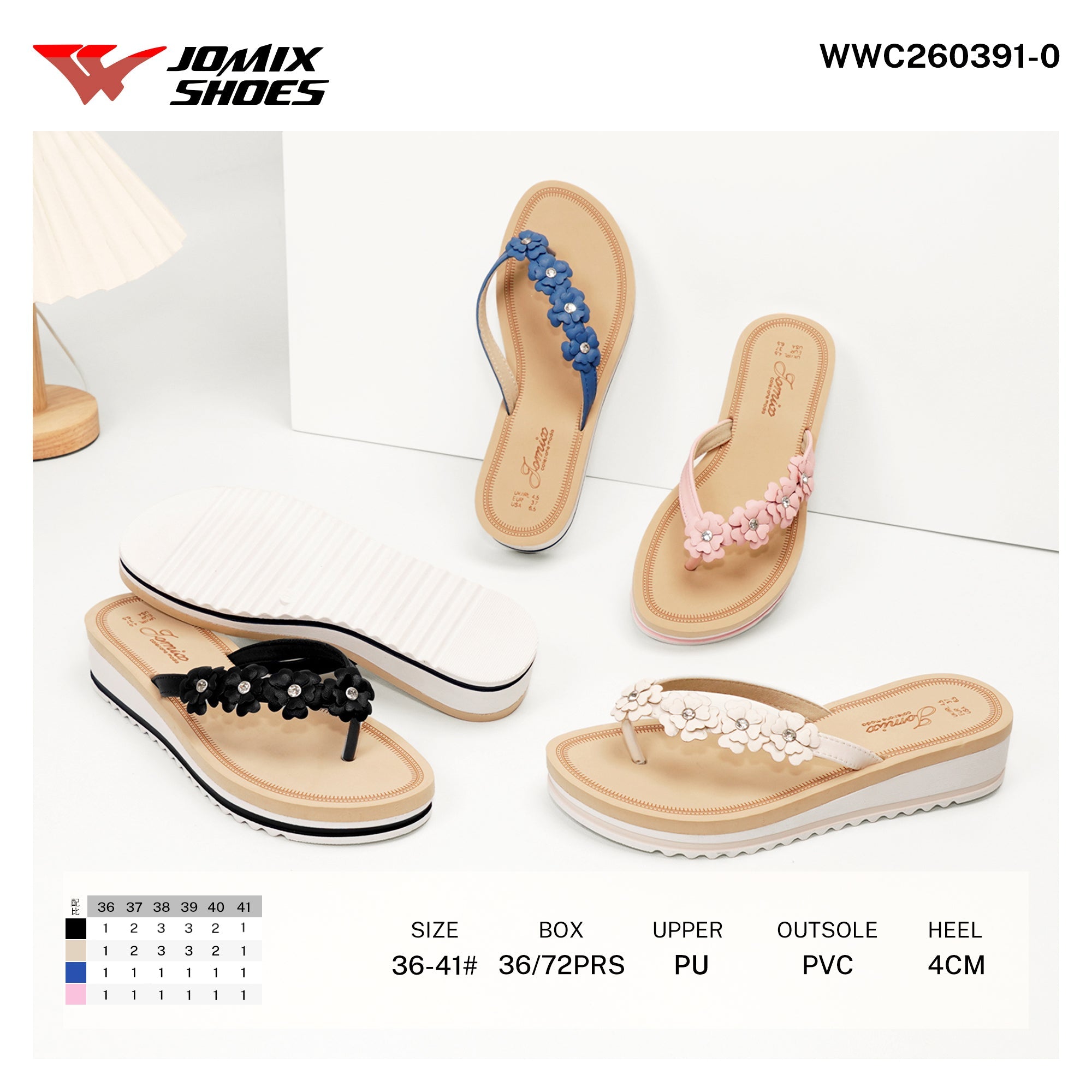 Ciabatte da Donna WWC260391 - 0 - Fornitura all'ingrosso di Ciabatte Donna da Jomix Shoes B2B