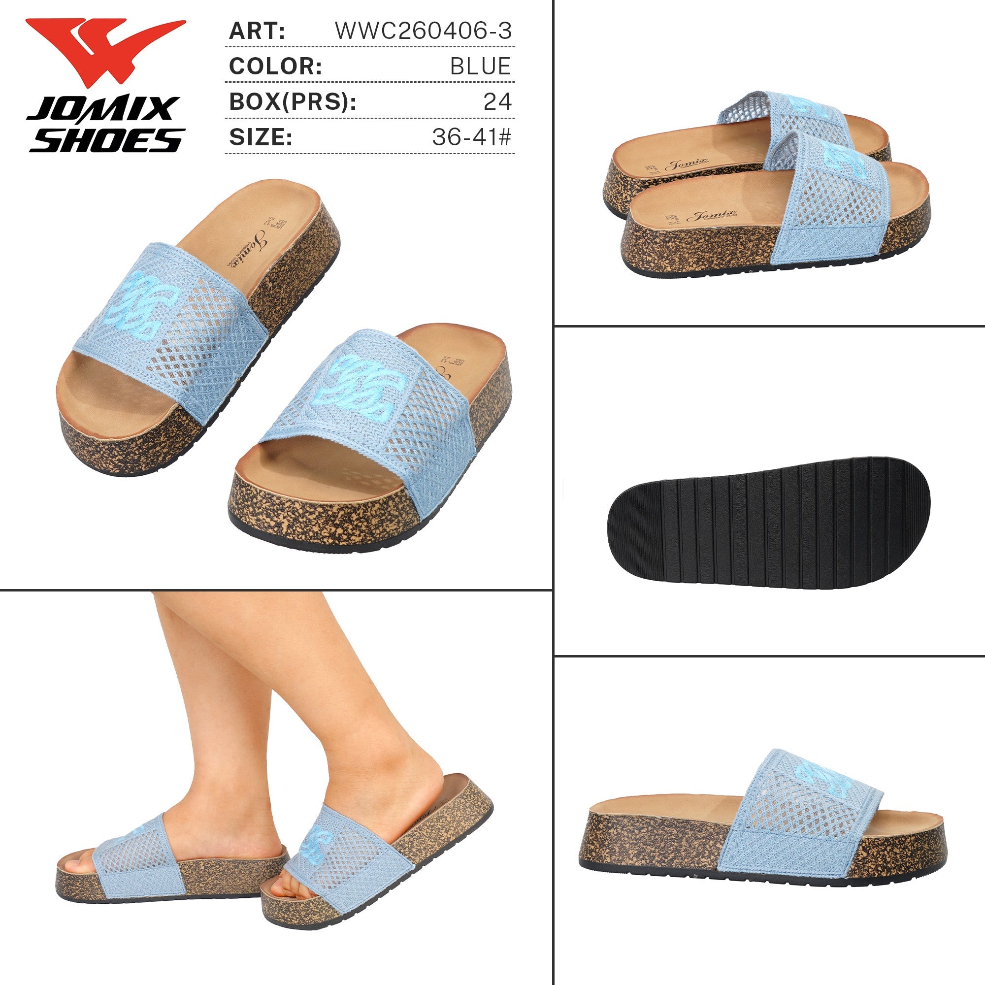 Ciabatte da Donna WWC260406 - 3 - Fornitura all'ingrosso di Ciabatte Donna da Jomix Shoes B2B