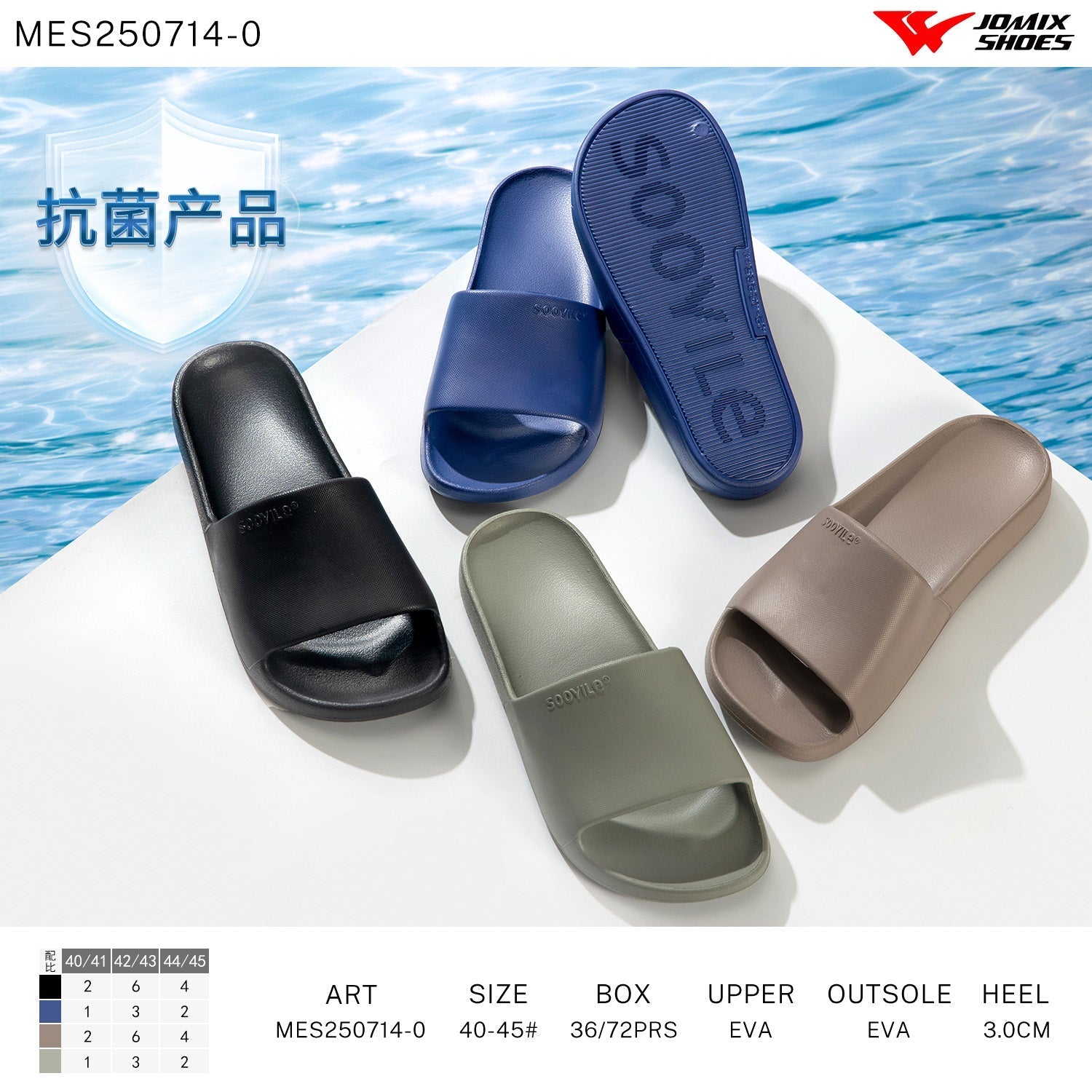 Ciabatte Da Uomo Mes250714 - 0 - Fornitura all'ingrosso di Ciabatte Uomo da Jomix Shoes B2B