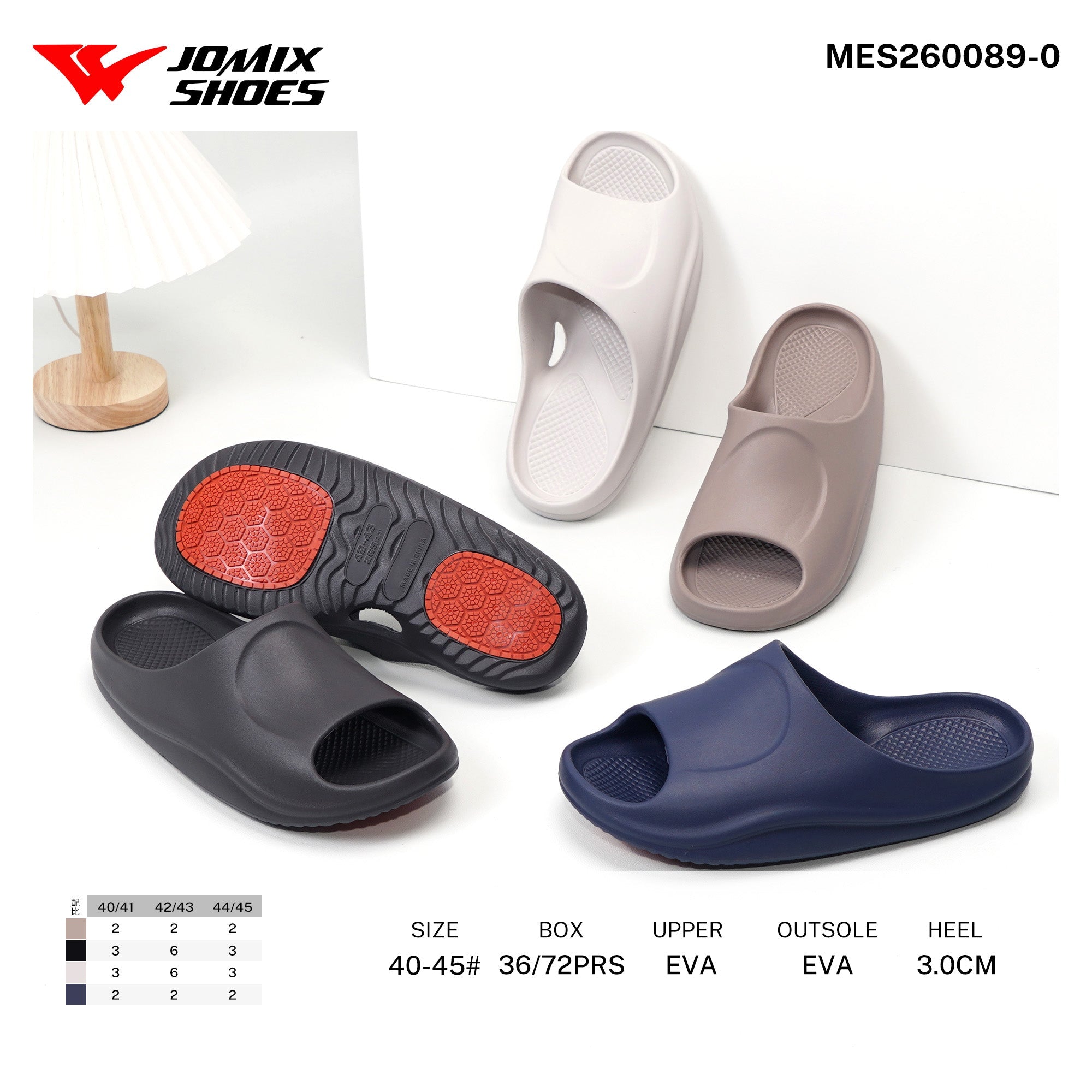 Ciabatte da Uomo MES260089 - 0 - Fornitura all'ingrosso di Ciabatte Uomo da Jomix Shoes B2B