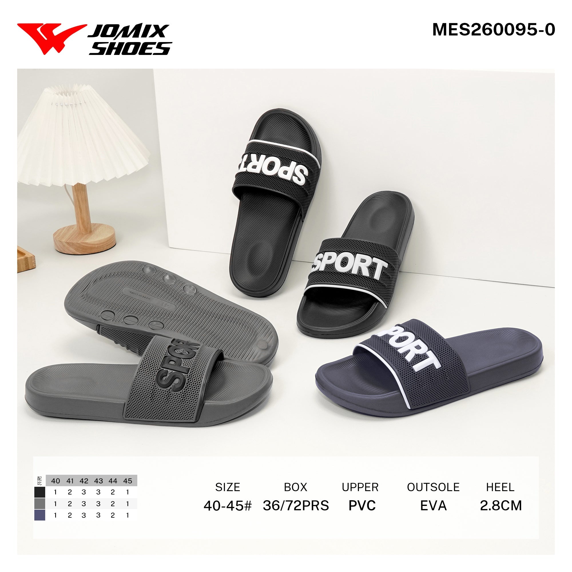 Ciabatte da Uomo MES260095 - 0 - Fornitura all'ingrosso di Ciabatte Uomo da Jomix Shoes B2B