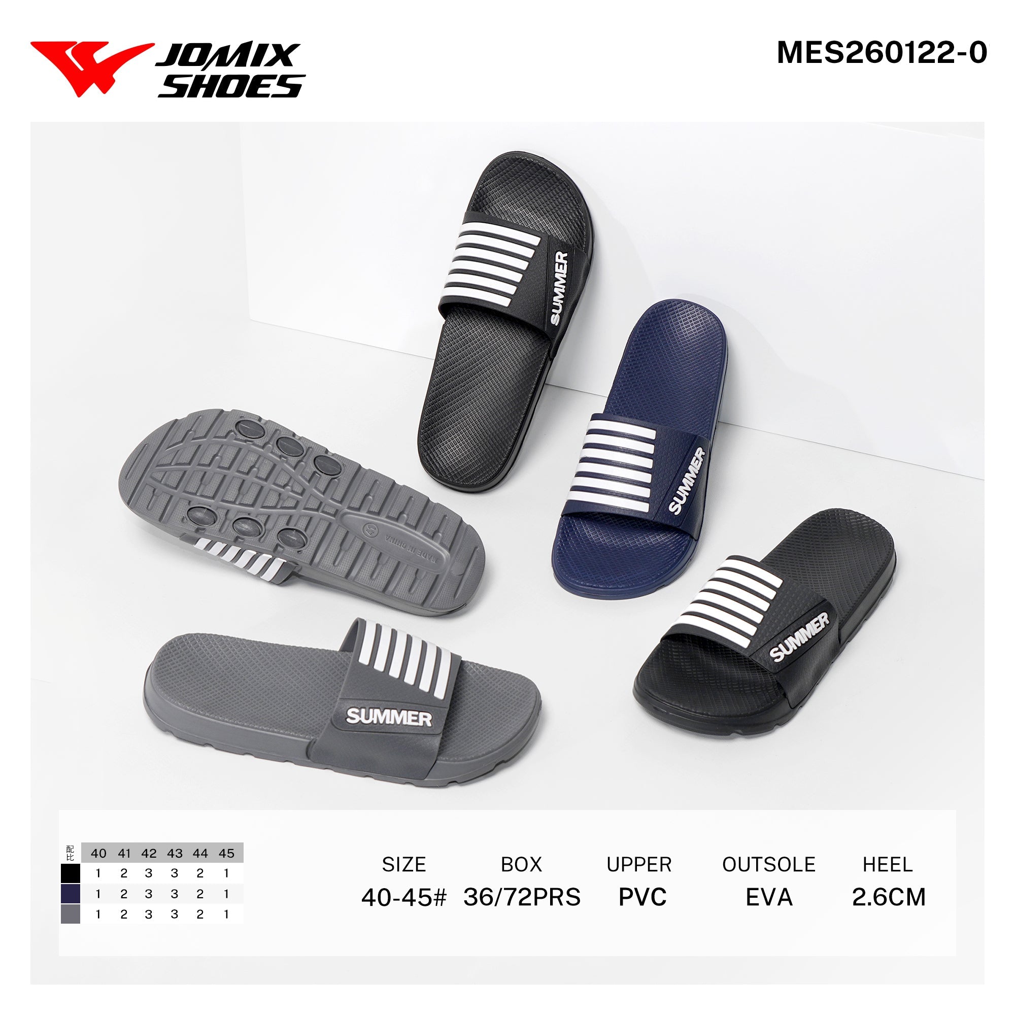 Ciabatte da Uomo MES260122 - 0 - Fornitura all'ingrosso di Ciabatte Uomo da Jomix Shoes B2B