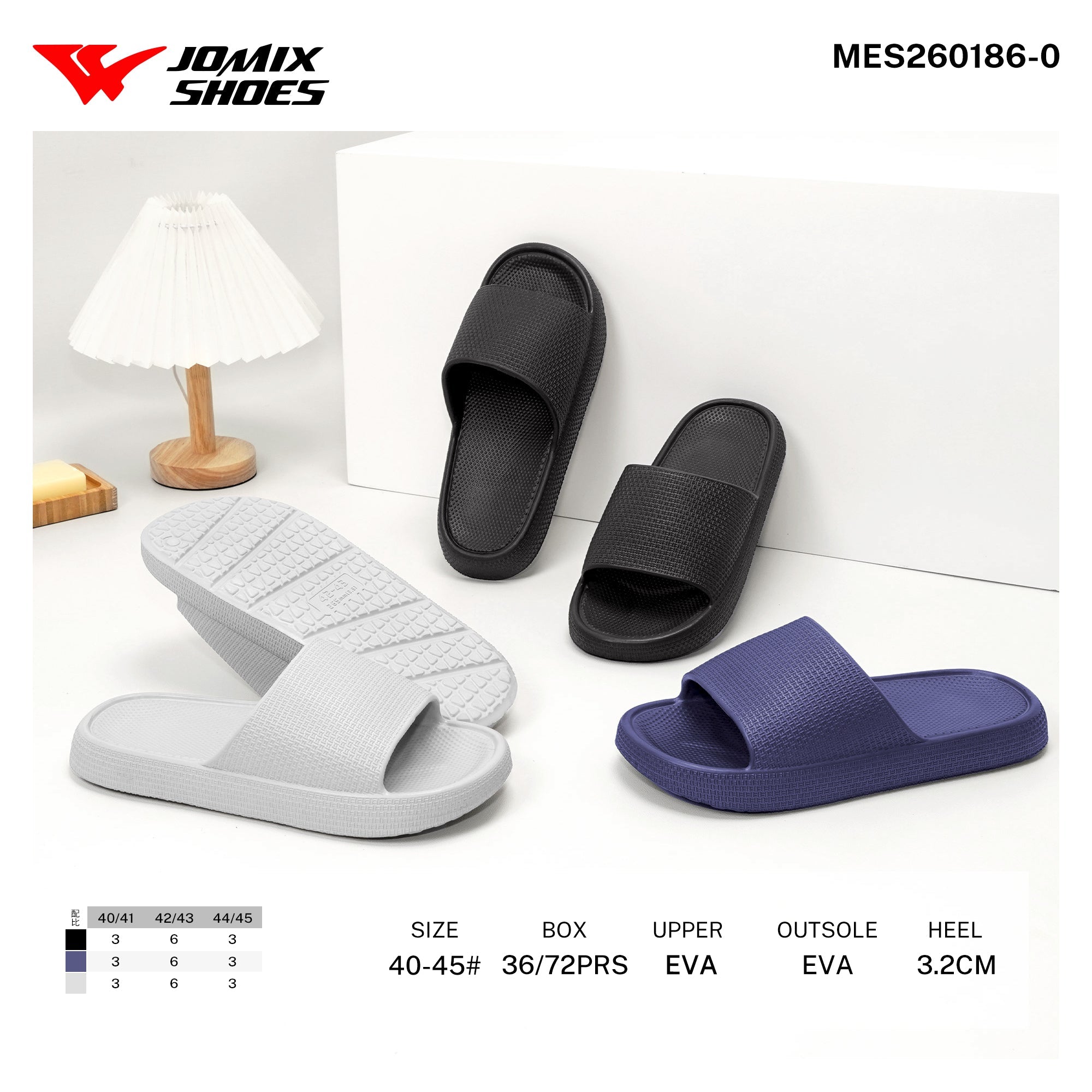 Ciabatte da Uomo MES260186 - 0 - Fornitura all'ingrosso di Ciabatte Uomo da Jomix Shoes B2B