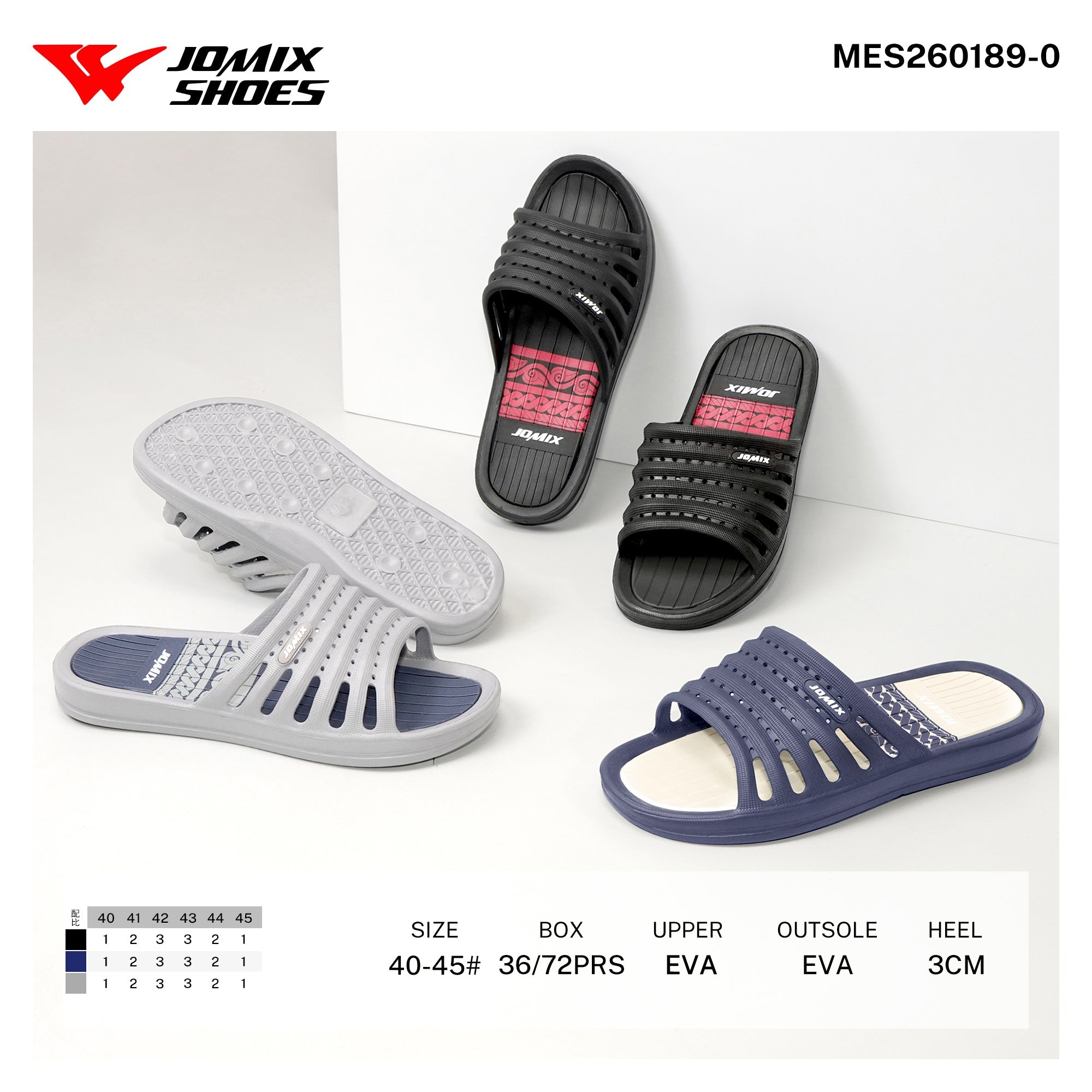 Ciabatte da Uomo MES260189 - 0 - Fornitura all'ingrosso di Ciabatte Uomo da Jomix Shoes B2B