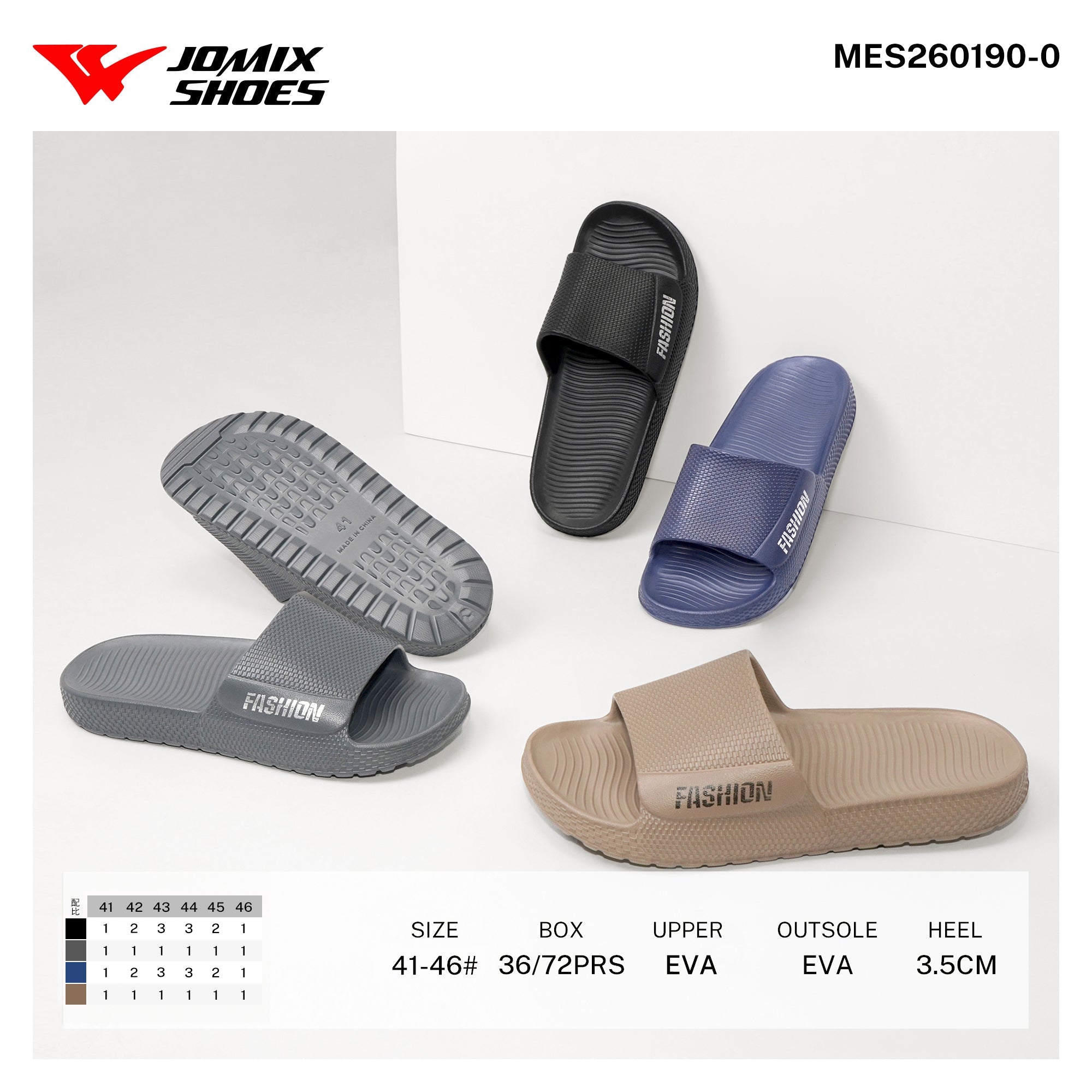 Ciabatte da Uomo MES260190 - 0 - Fornitura all'ingrosso di Ciabatte Uomo da Jomix Shoes B2B