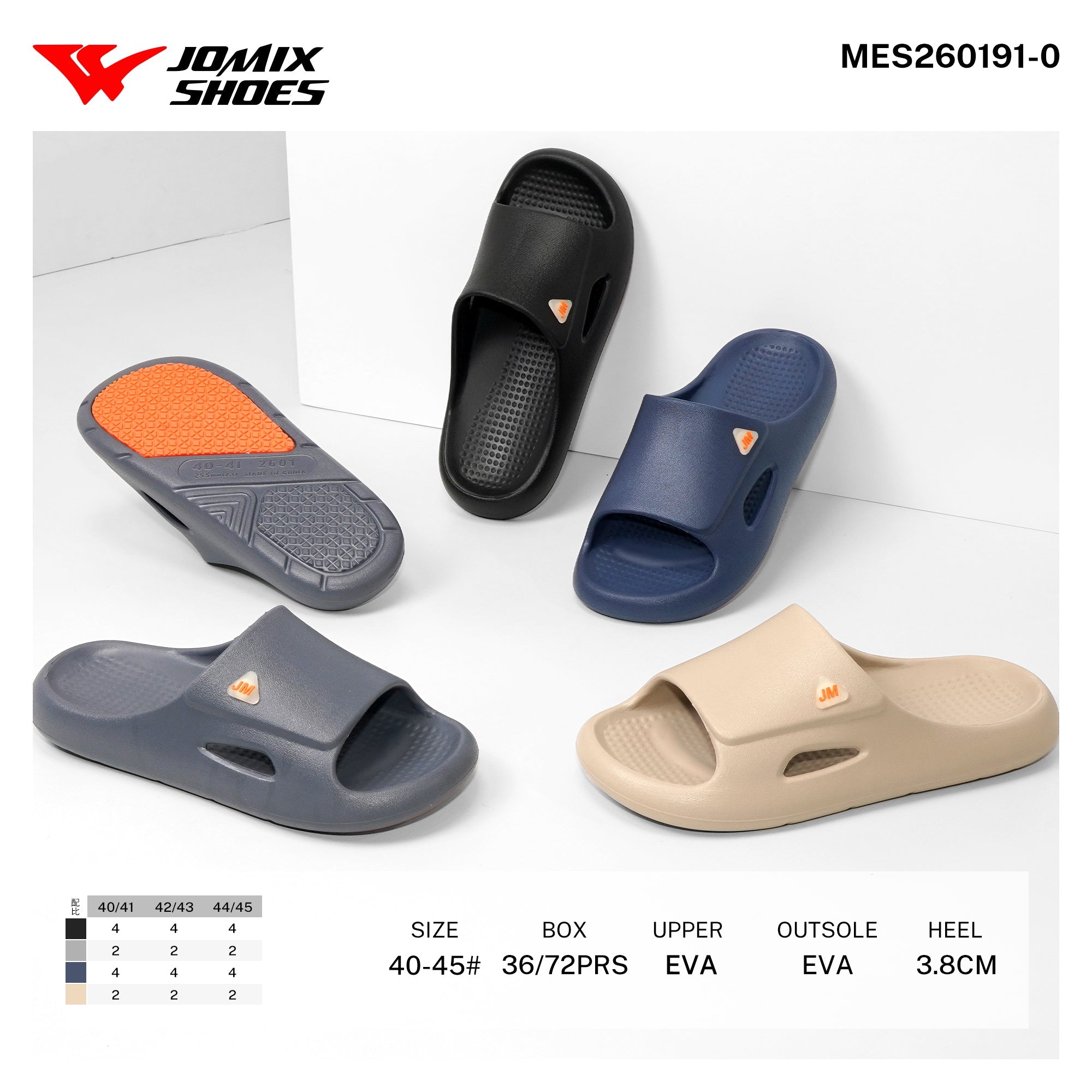 Ciabatte da Uomo MES260191 - 0 - Fornitura all'ingrosso di Ciabatte Uomo da Jomix Shoes B2B