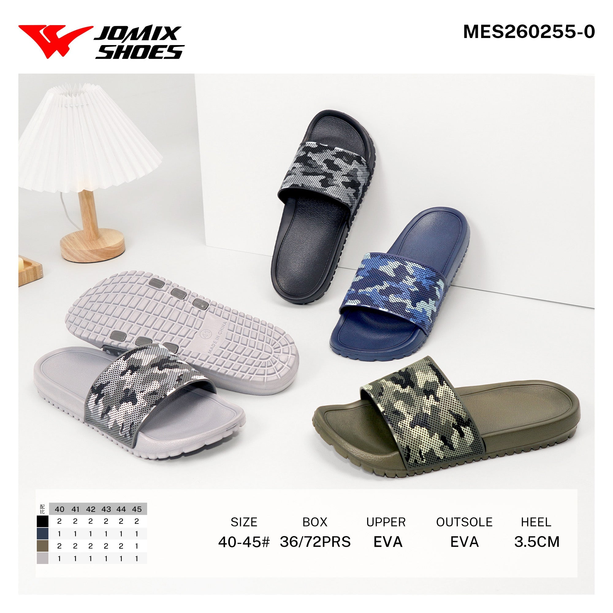 Ciabatte da Uomo MES260255 - 0 - Fornitura all'ingrosso di Ciabatte Uomo da Jomix Shoes B2B