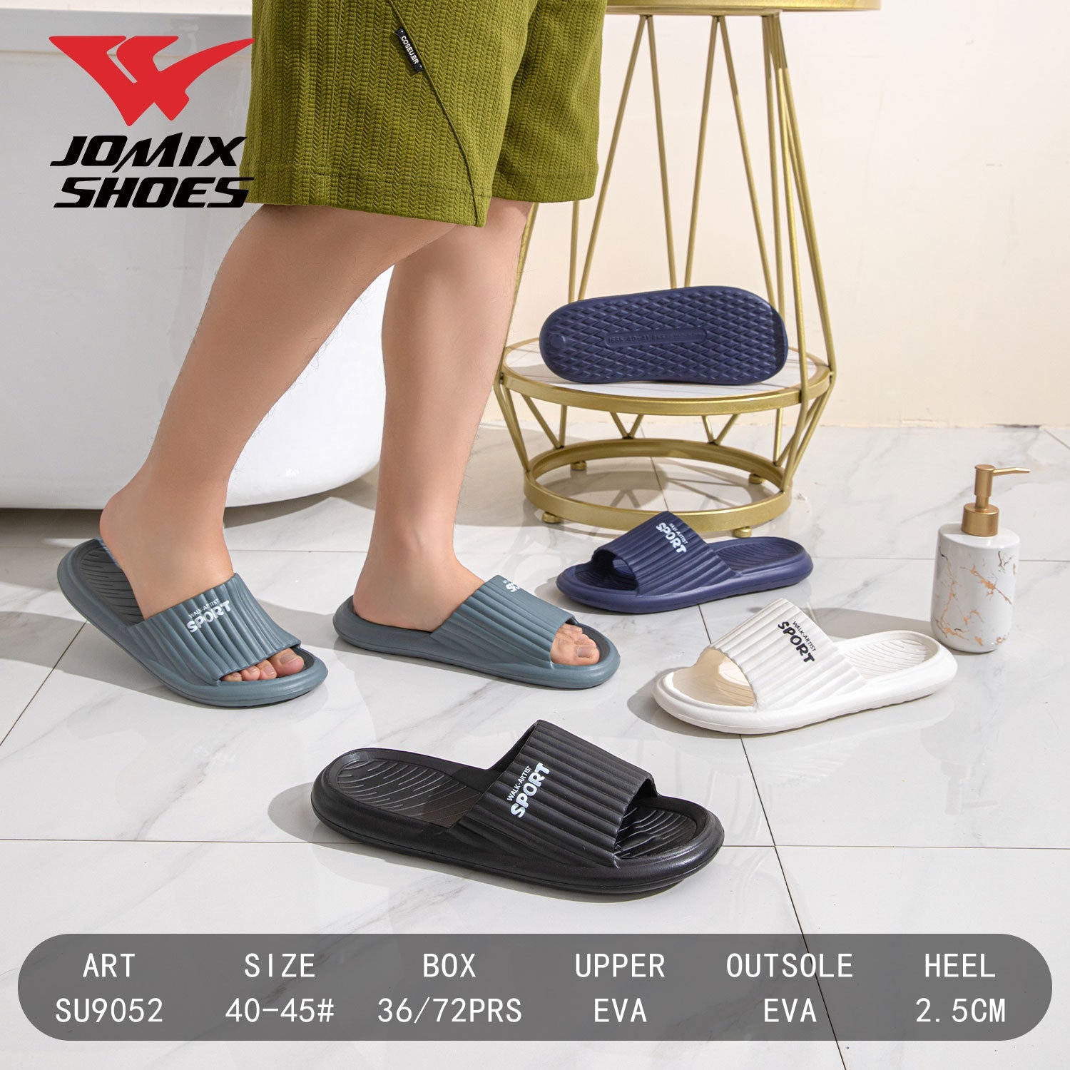 Ciabatte Da Uomo Su9052 - Fornitura all&#39;ingrosso di Ciabatte Uomo da Jomix Shoes B2B