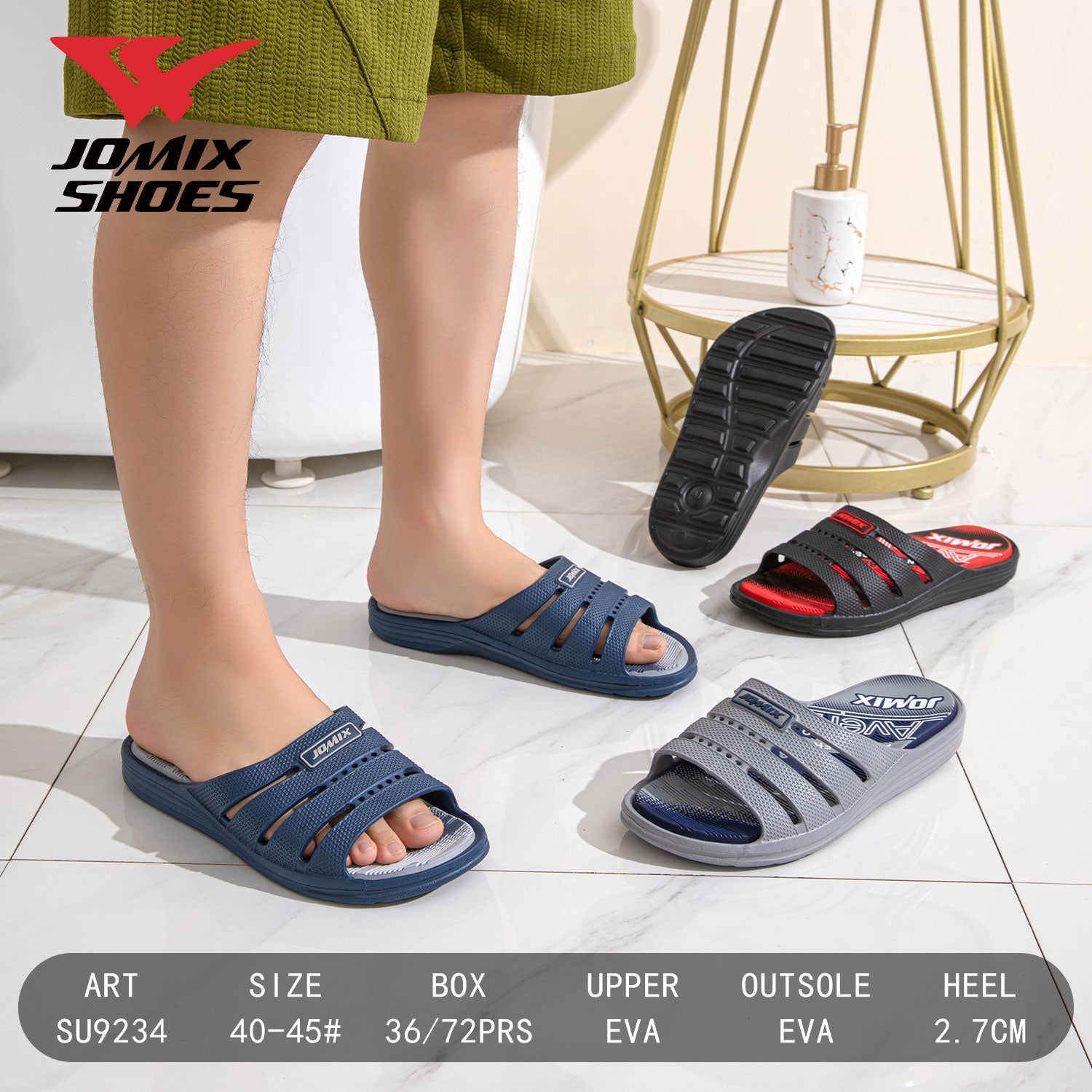 Ciabatte Da Uomo Su9234 - Fornitura all'ingrosso di Ciabatte Uomo da Jomix Shoes B2B