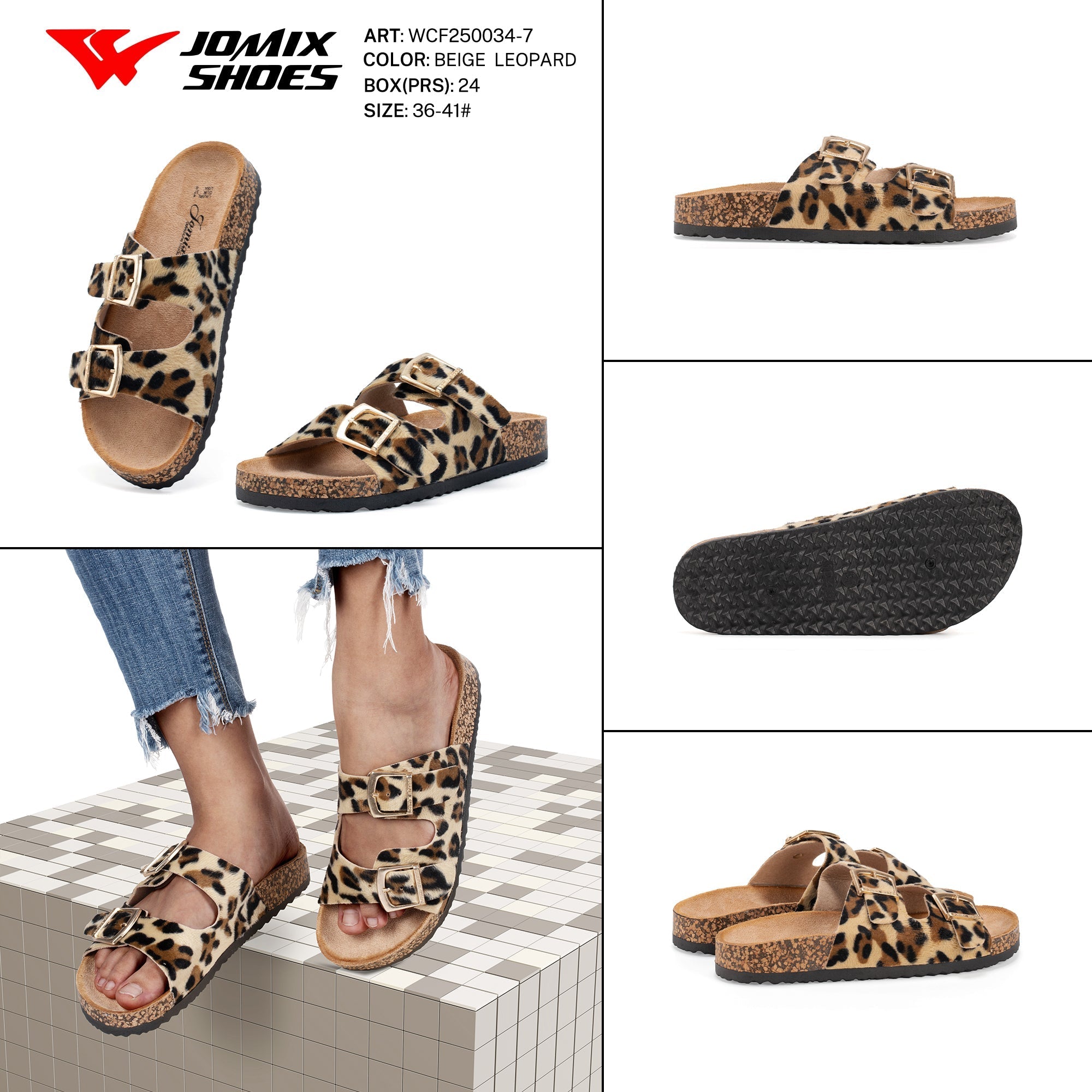 Ciabatte Donna Aperte Wcf250034 - 7 - Fornitura all'ingrosso di Sandali Donna da Jomix Shoes B2B