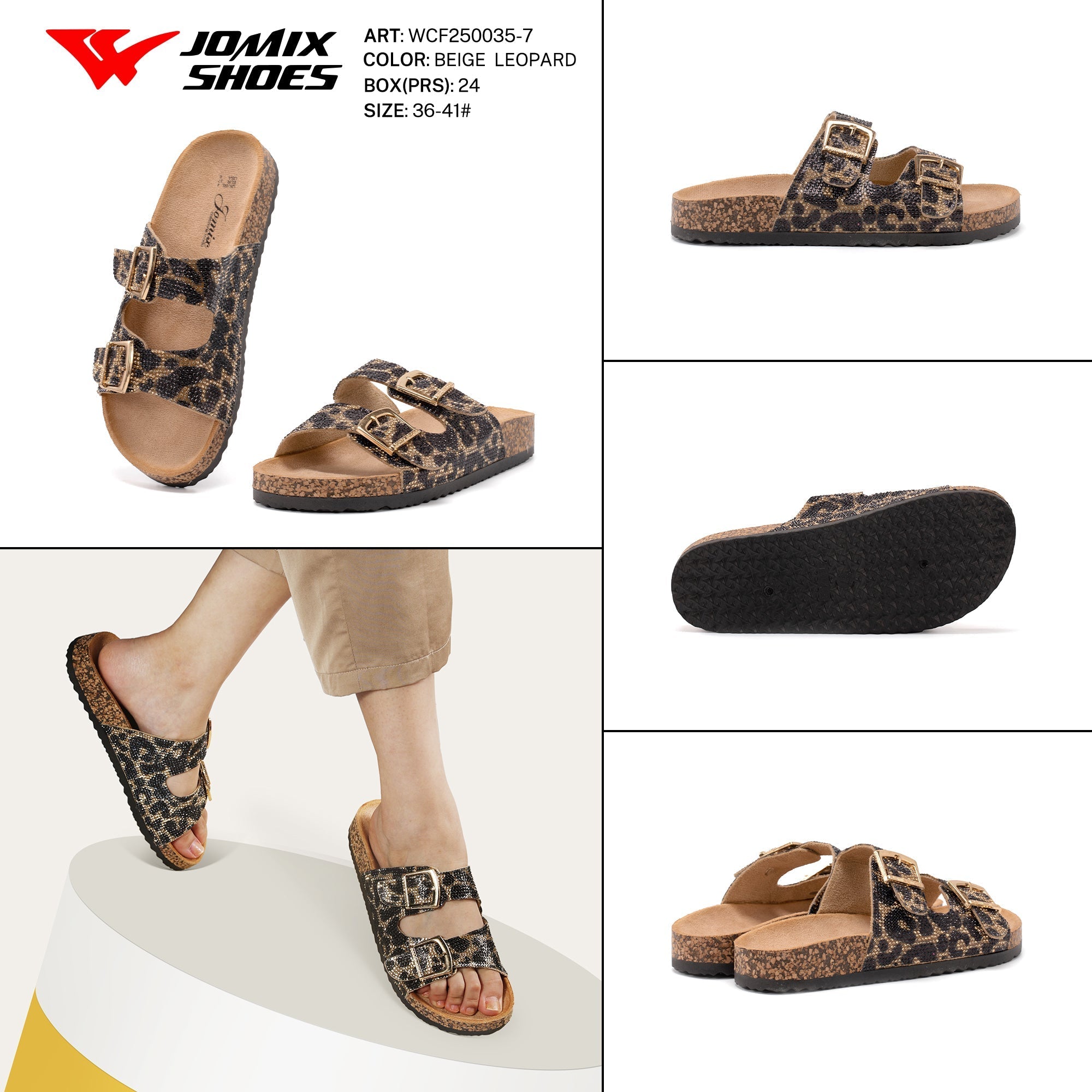 Ciabatte Donna Aperte Wcf250035 - 7 - Fornitura all'ingrosso di Sandali Donna da Jomix Shoes B2B