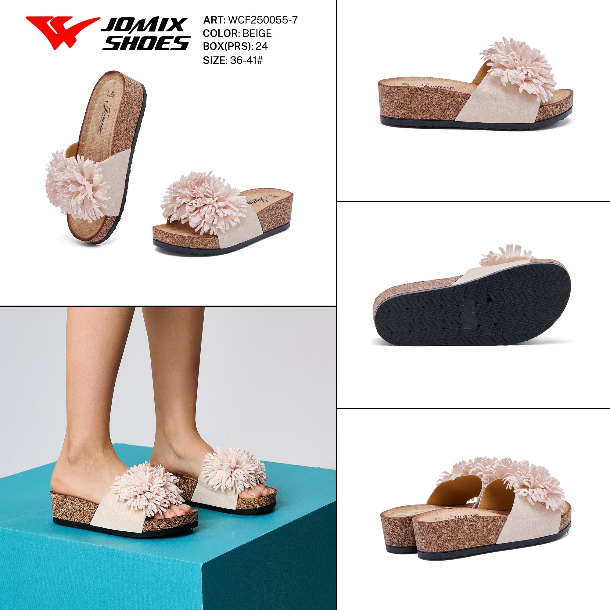 Ciabatte Donna Aperte Wcf250055 - 7 - Fornitura all'ingrosso di Sandali Donna da Jomix Shoes B2B