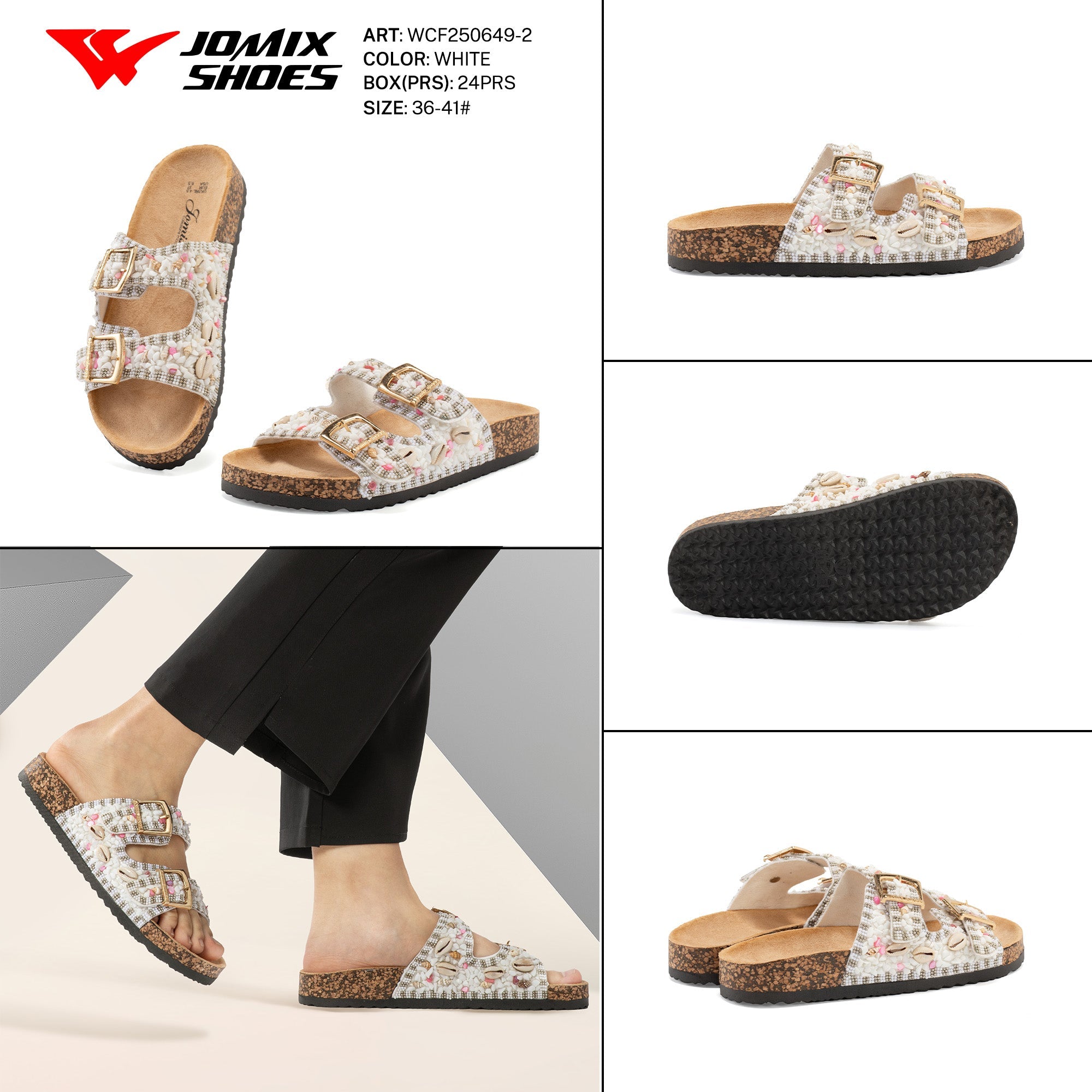 Ciabatte Donna Aperte Wcf250649 - 2 - Fornitura all'ingrosso di Sandali Donna da Jomix Shoes B2B
