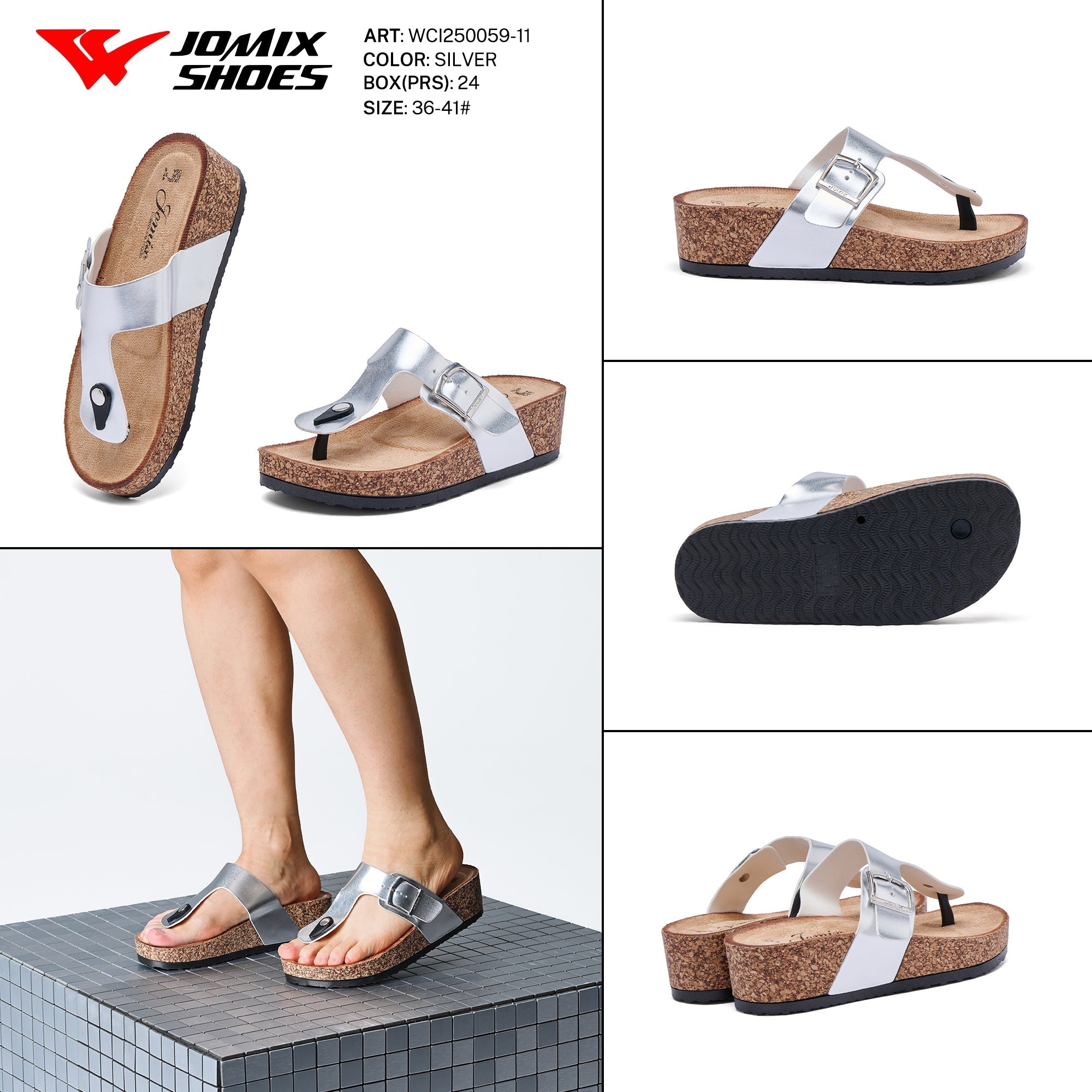 Ciabatte Donna Aperte Wci250059 - 11 - Fornitura all'ingrosso di Sandali Donna da Jomix Shoes B2B